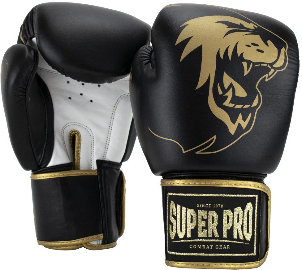 [Sonderverkaufsartikel] Pro Boxhandschuhe goldfarben/schwarz Warrior Super