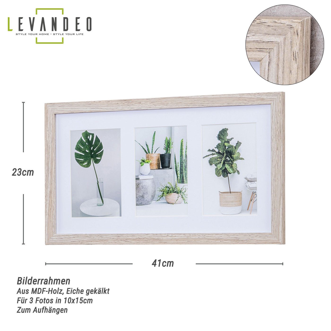Levandeo® Bilderrahmen Collage, Bilderrahmen Collage 3 günstig online kaufen