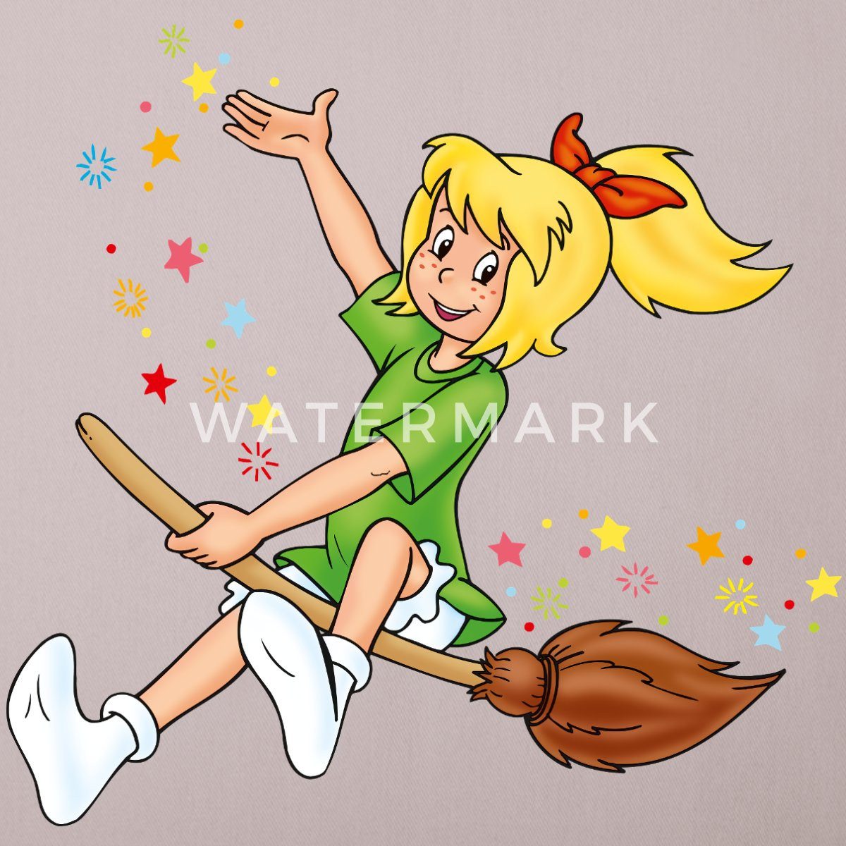 Spreadshirt Kissenbezug Bibi Blocksberg Fliegt Auf Kartoffelbrei Kissenbezug 45x45 cm