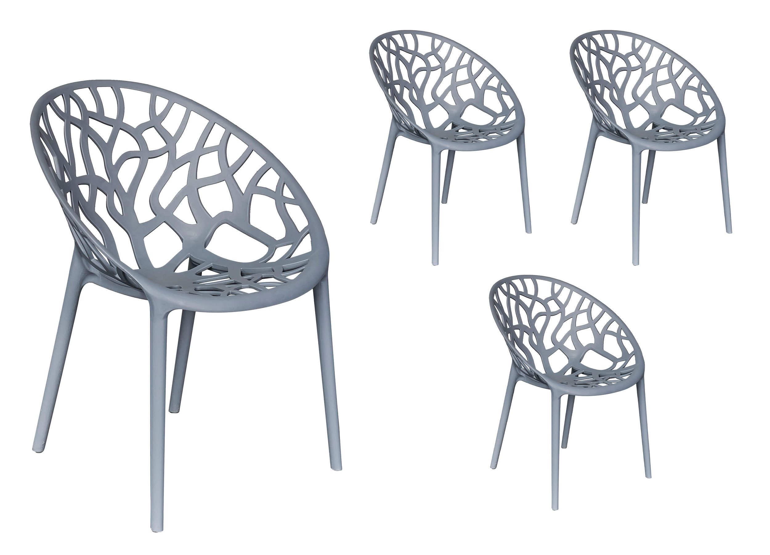 LC Garden Stapelstuhl LC Garden »Vomo« Gartenstuhl Stapelstuhl Kunststoff stapelbar (4 St)