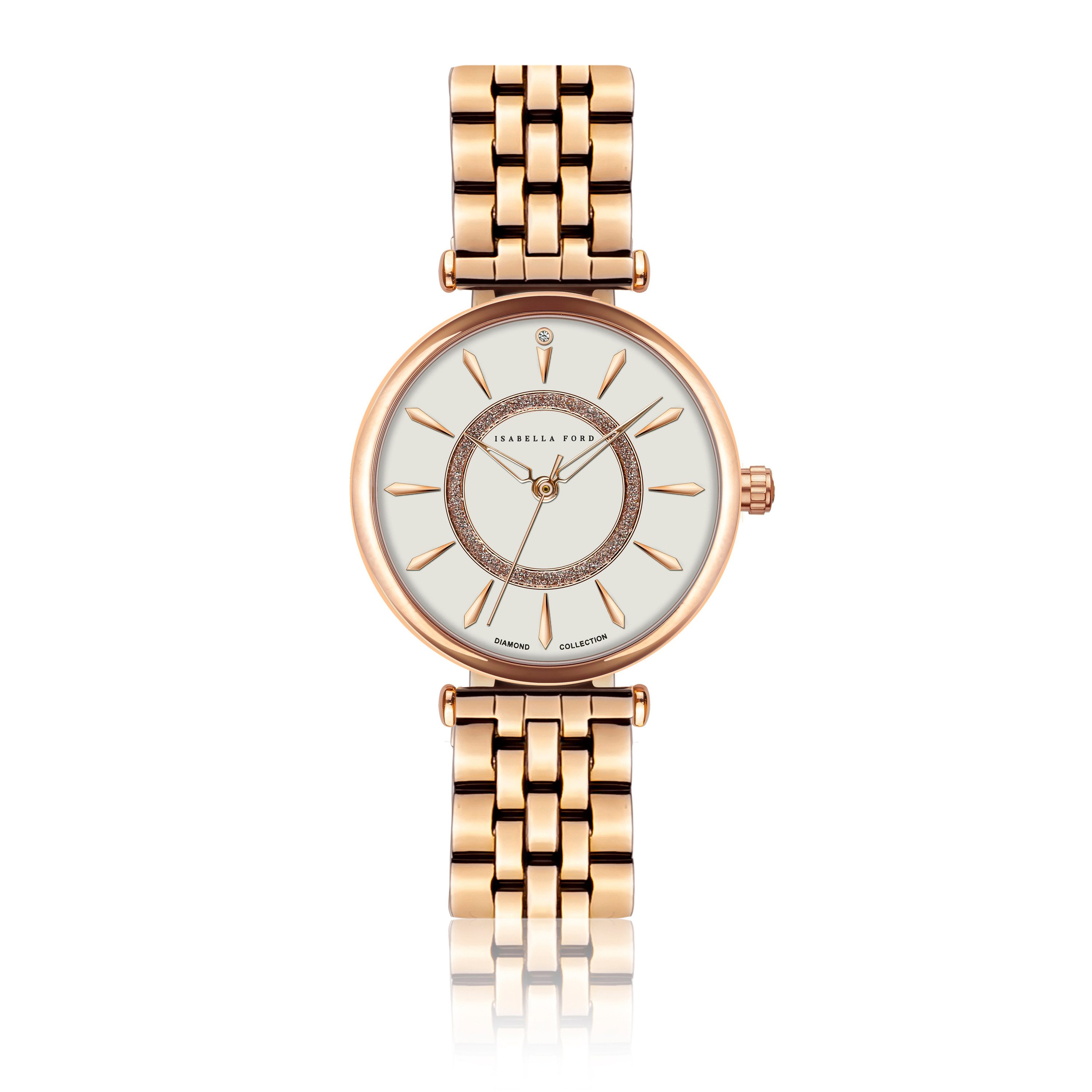 ISABELLA FORD Quarzuhr FE8-B084R Zoé Rose Gold Link