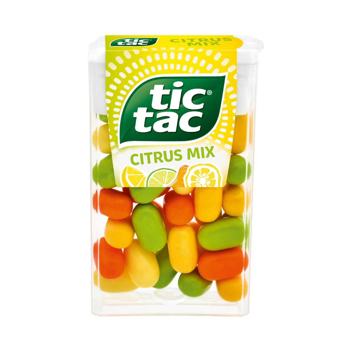 tic tac Süßigkeit, tic tac Citrus Mix Yuzu Mandarine Zitrone und Zitrone Limette18g