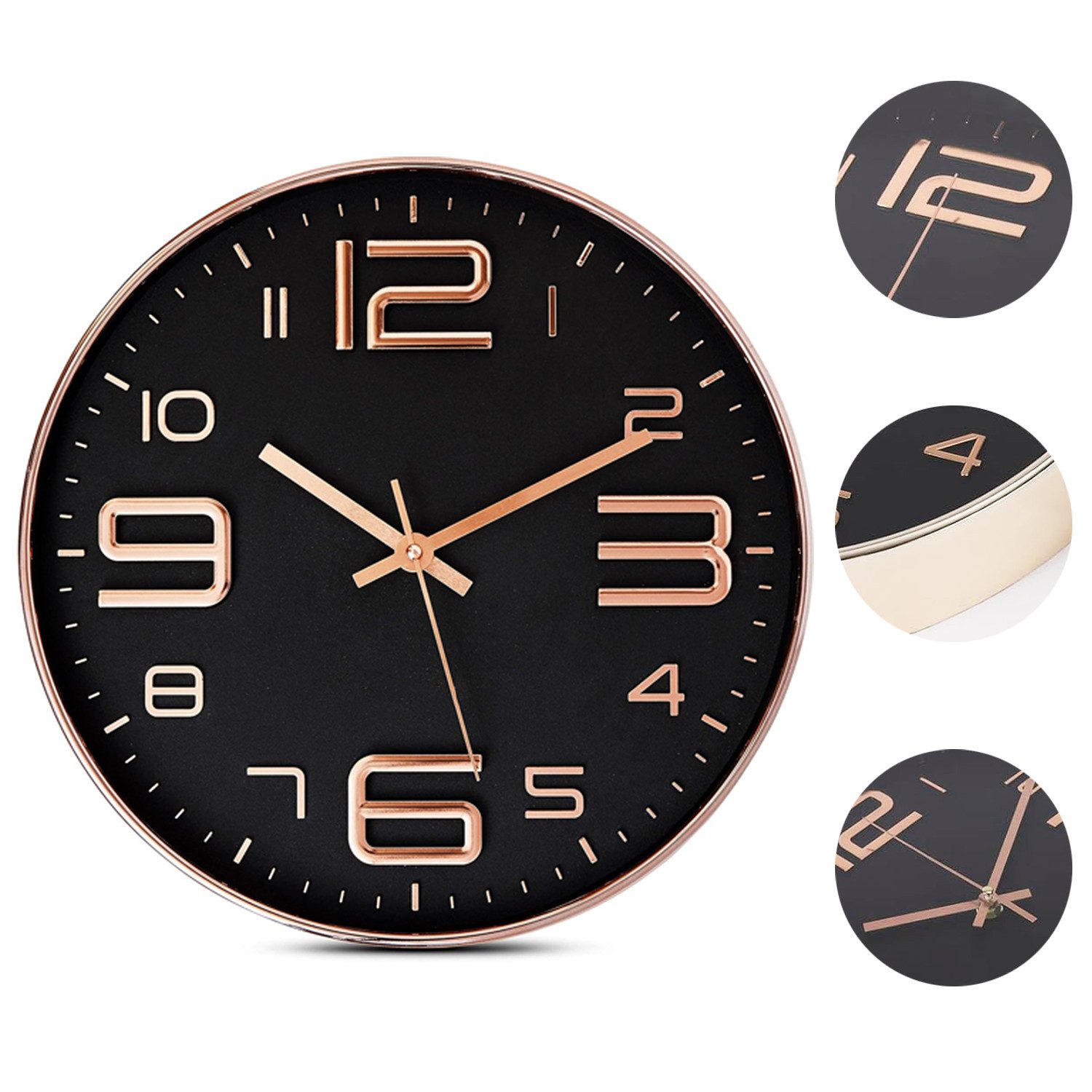 MODFU Wanduhr 30 cm Quartz Wand Uhr Modern Lautlos Uhr Wanddeko (Batteriebe günstig online kaufen