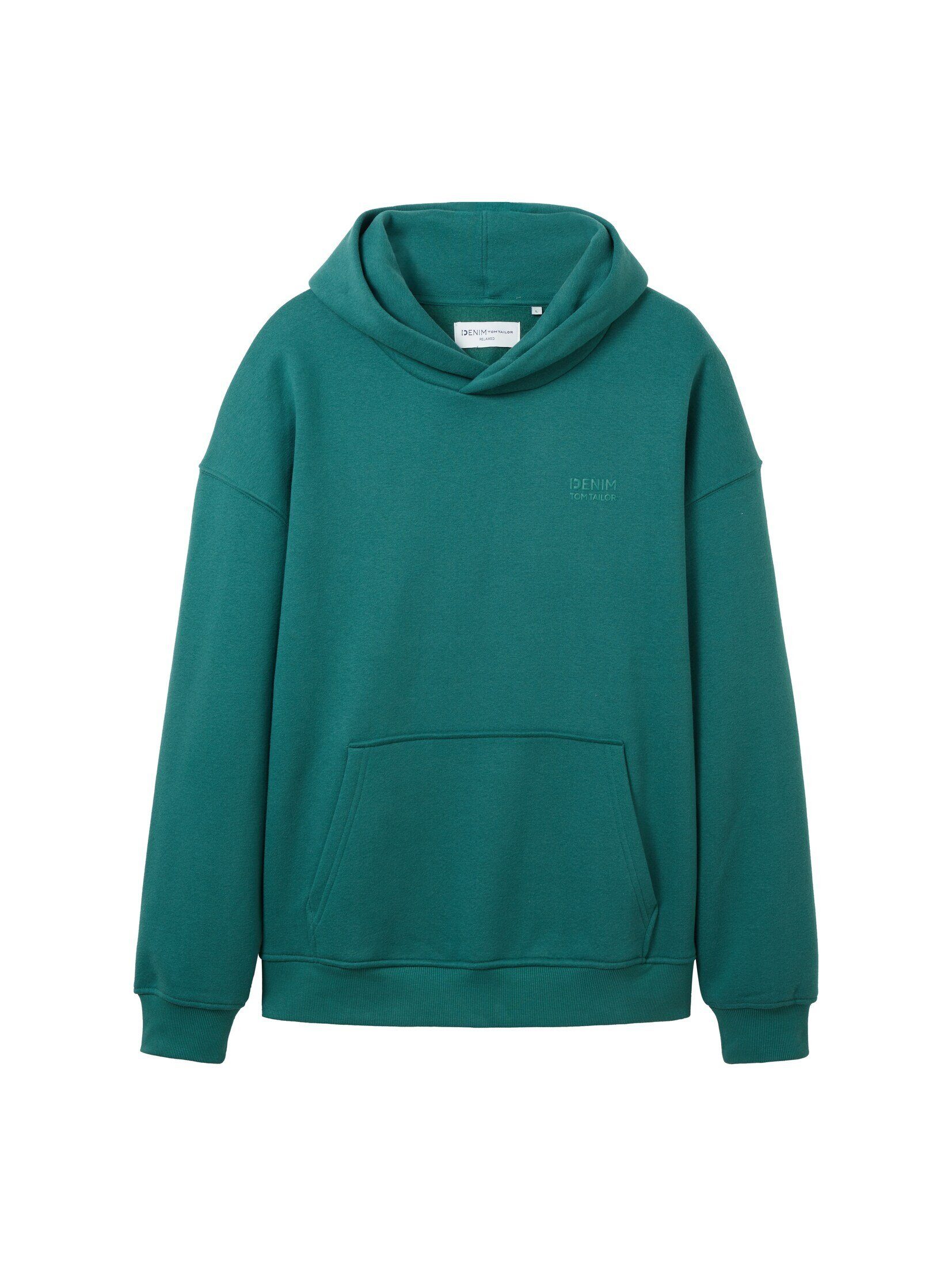 Hoodie Hunter TAILOR Denim Green Print mit TOM Hoodie