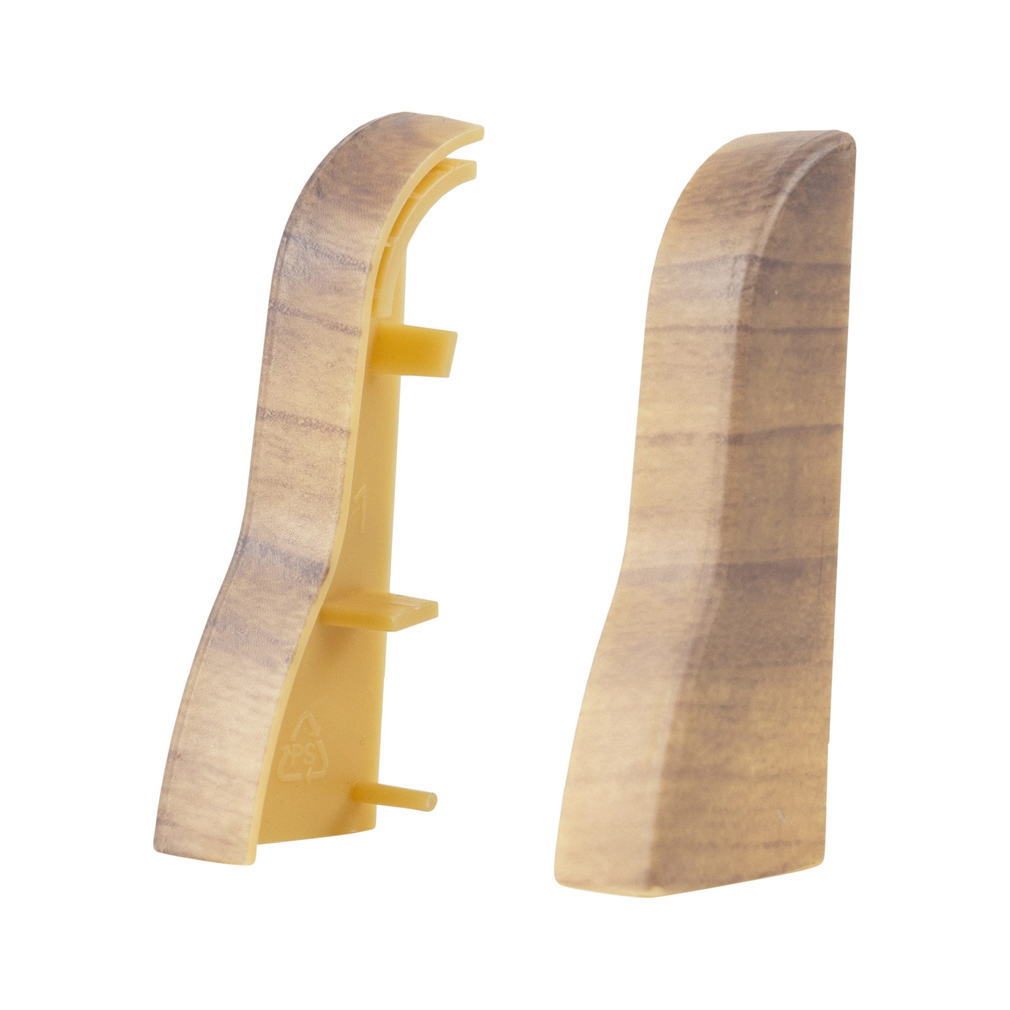 SN DECO GROUP Sockelleisten-Endkappe SN Deco - Sockelleisten Endkappen, 4 Stück Endkappen fur SN Deco VKP Sockelleisten (2 links + 2 Rechts), Kunststoff (PVC)