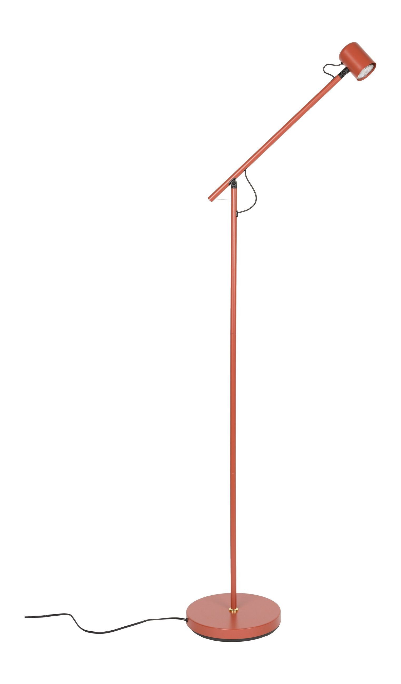 Trendmöbel24 Stehlampe Stehlampe Aero Rot aus Metall, höhenverstellbar fürs Wohnzimmer, ohne Leuchtmittel