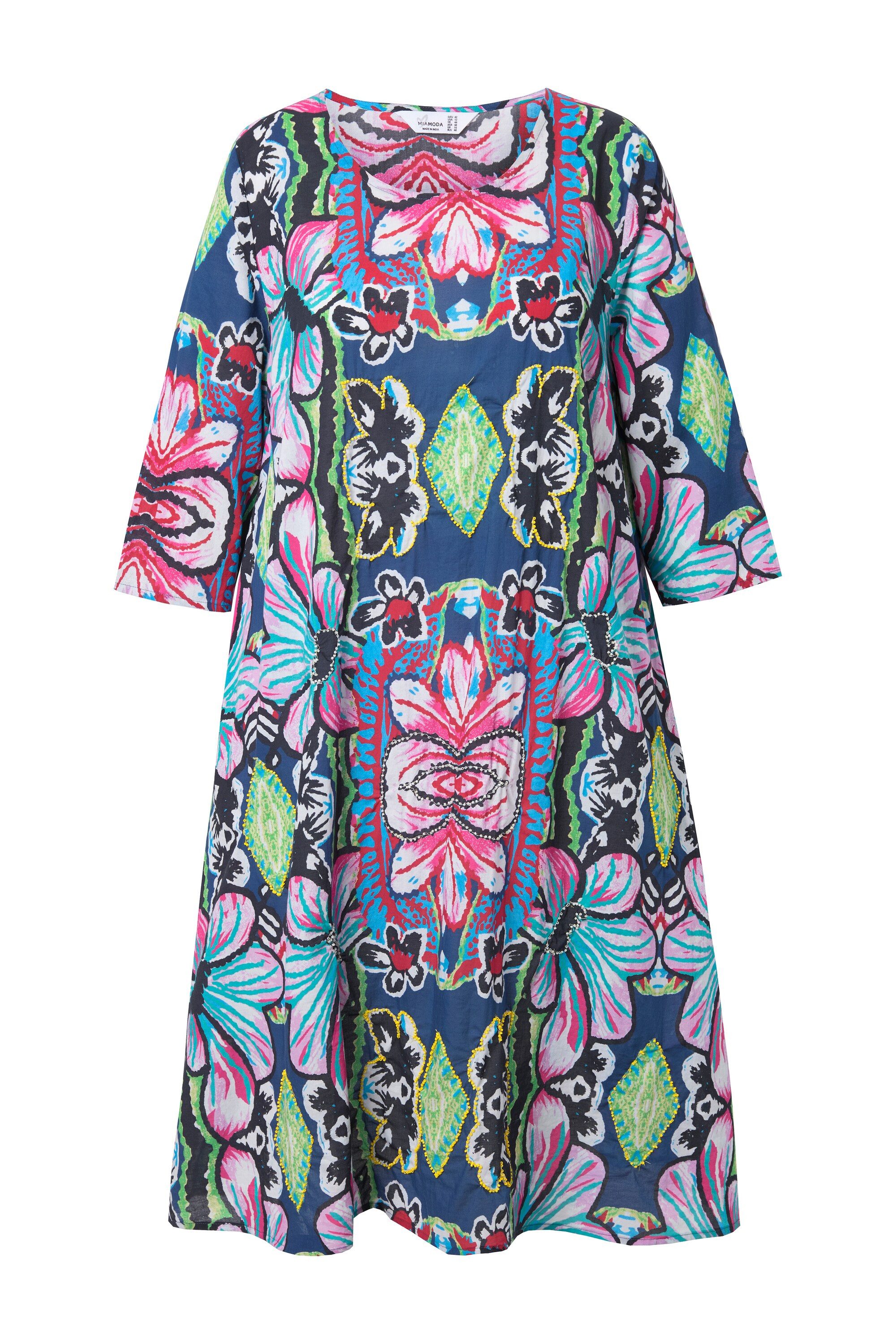 MIAMODA Jerseykleid Midikleid A-Linie florales Muster günstig online kaufen