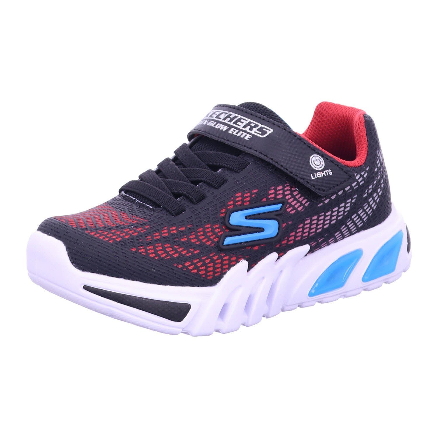 Skechers FLEX-GLOW VORLO Sneaker (2-tlg) - black/red/blue ELITE