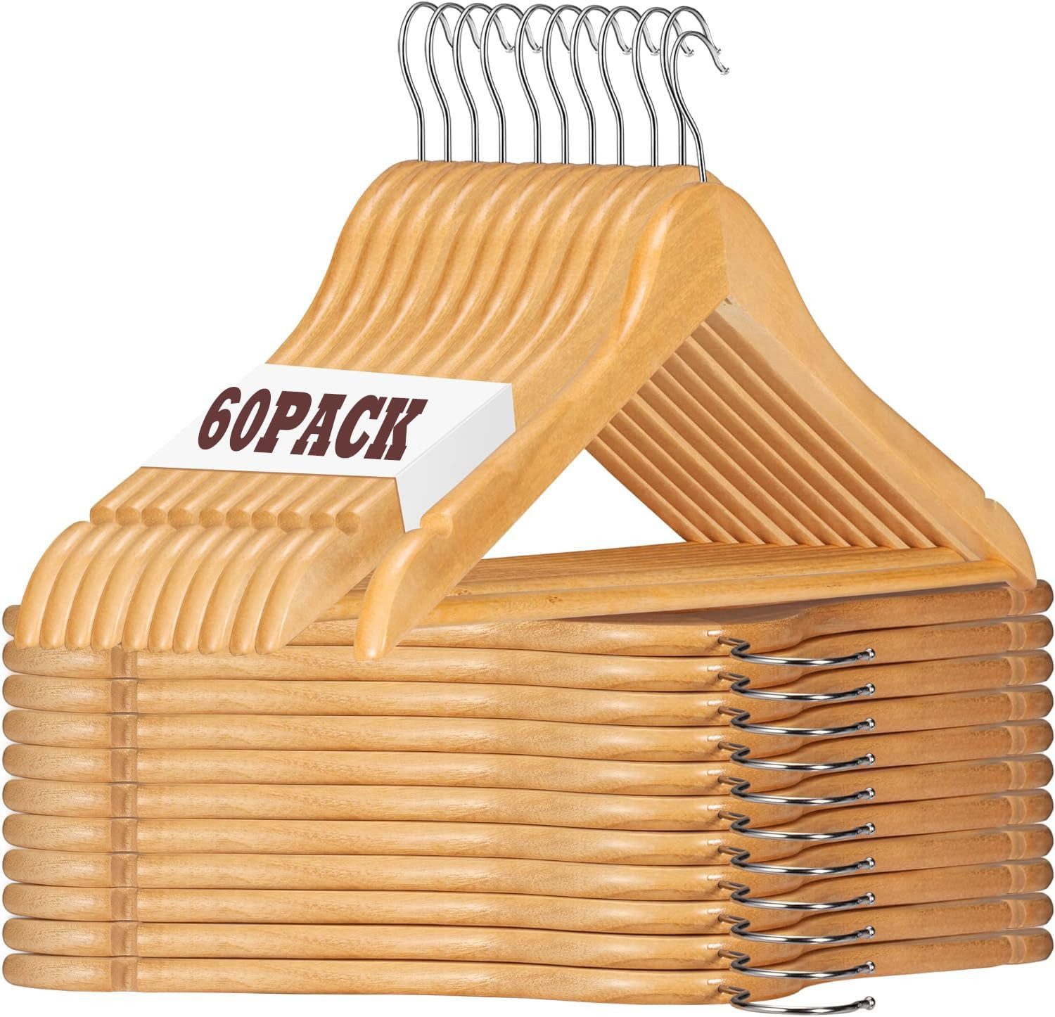 House Day Kleiderbügel Holz für Anzüge, rutschfest, (60-tlg), Kleiderbügel günstig online kaufen
