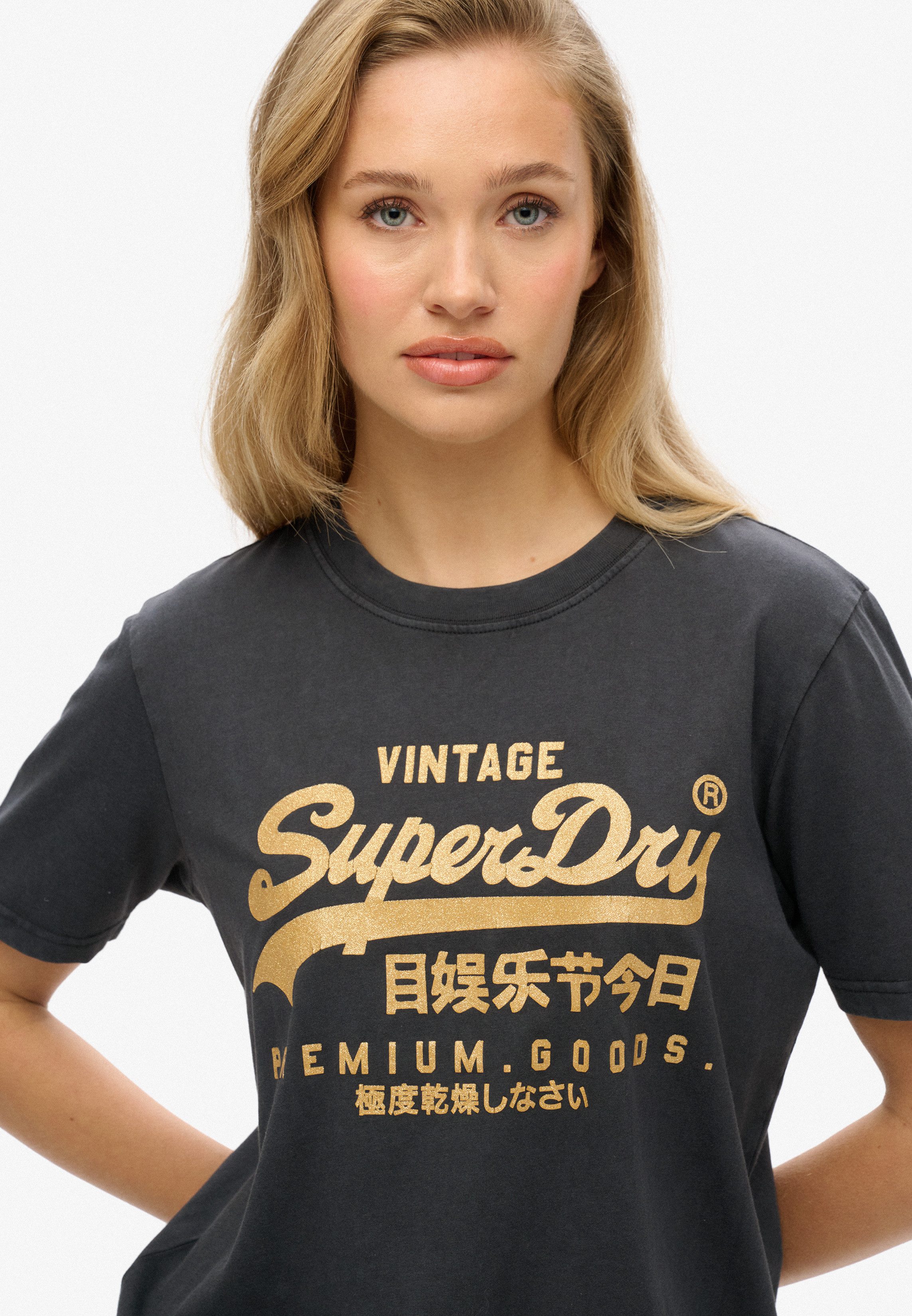 Superdry Kurzarmshirt VL METALLIC RELAXED TEE günstig online kaufen