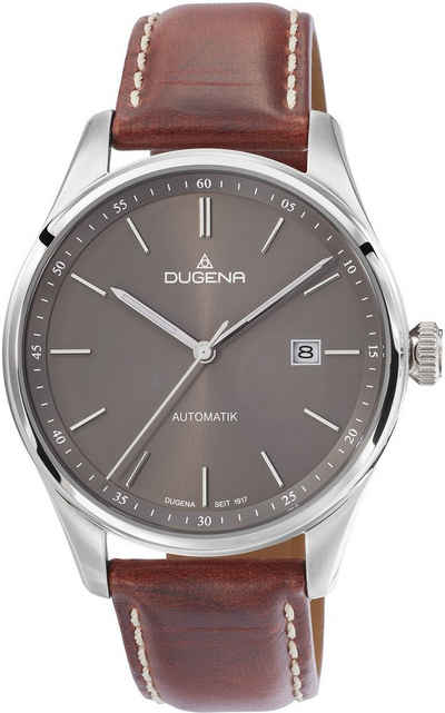 Dugena Automatikuhr Milano - Traditional Classic, 4461012, Armbanduhr, Herrenuhr, Datum, Leuchtzeiger, Saphirglas