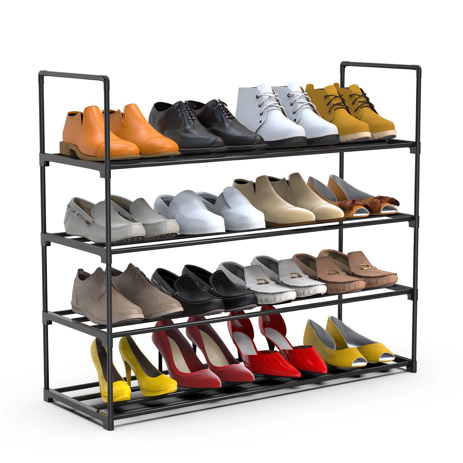Bellavio Schuhregal metall, Schuhregal stapelbar, Schuh-Organizer günstig online kaufen