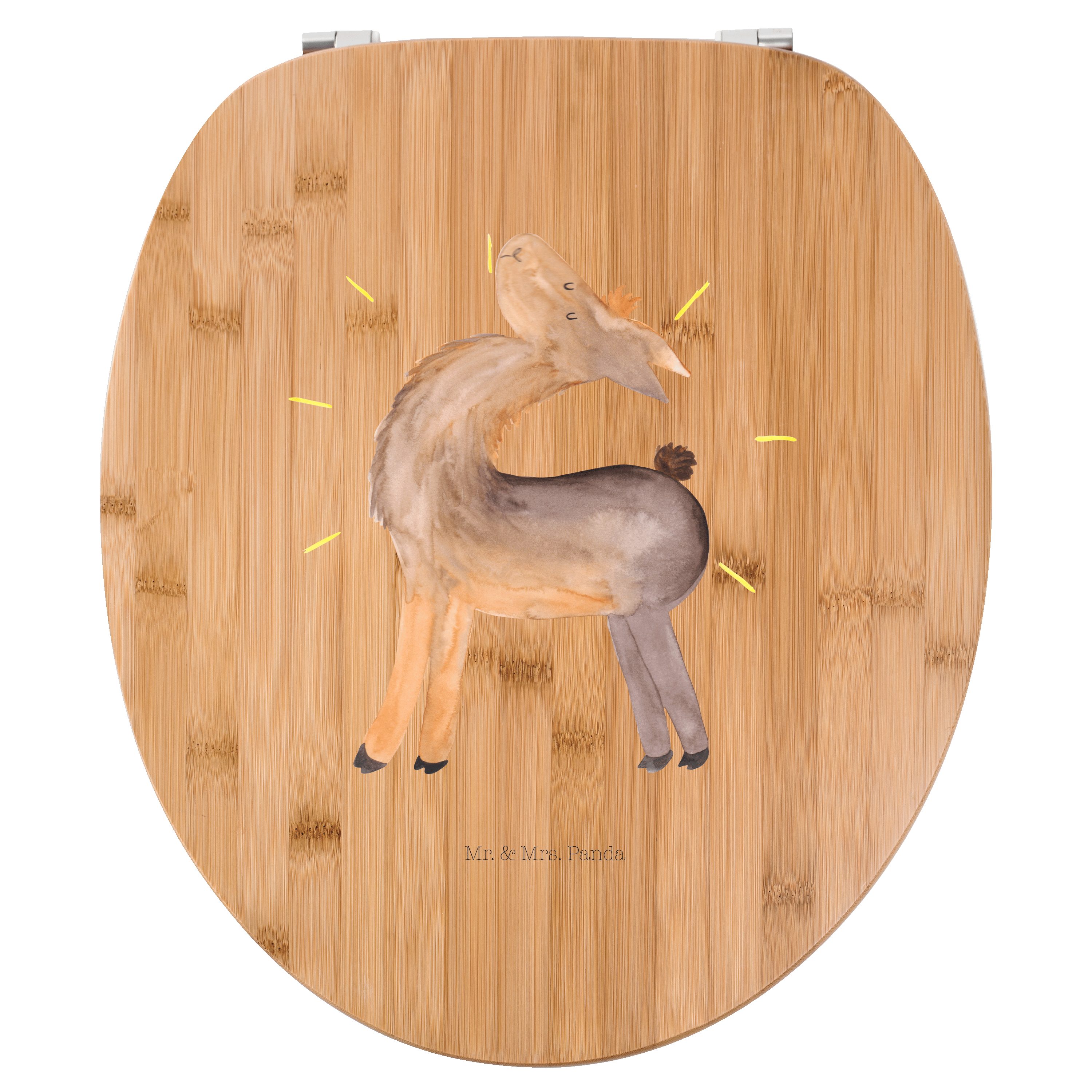 WC-Sitz Lama Stolz - Transparent - Geschenk, Anders, Alpaka, Klodeckel, WC-Si