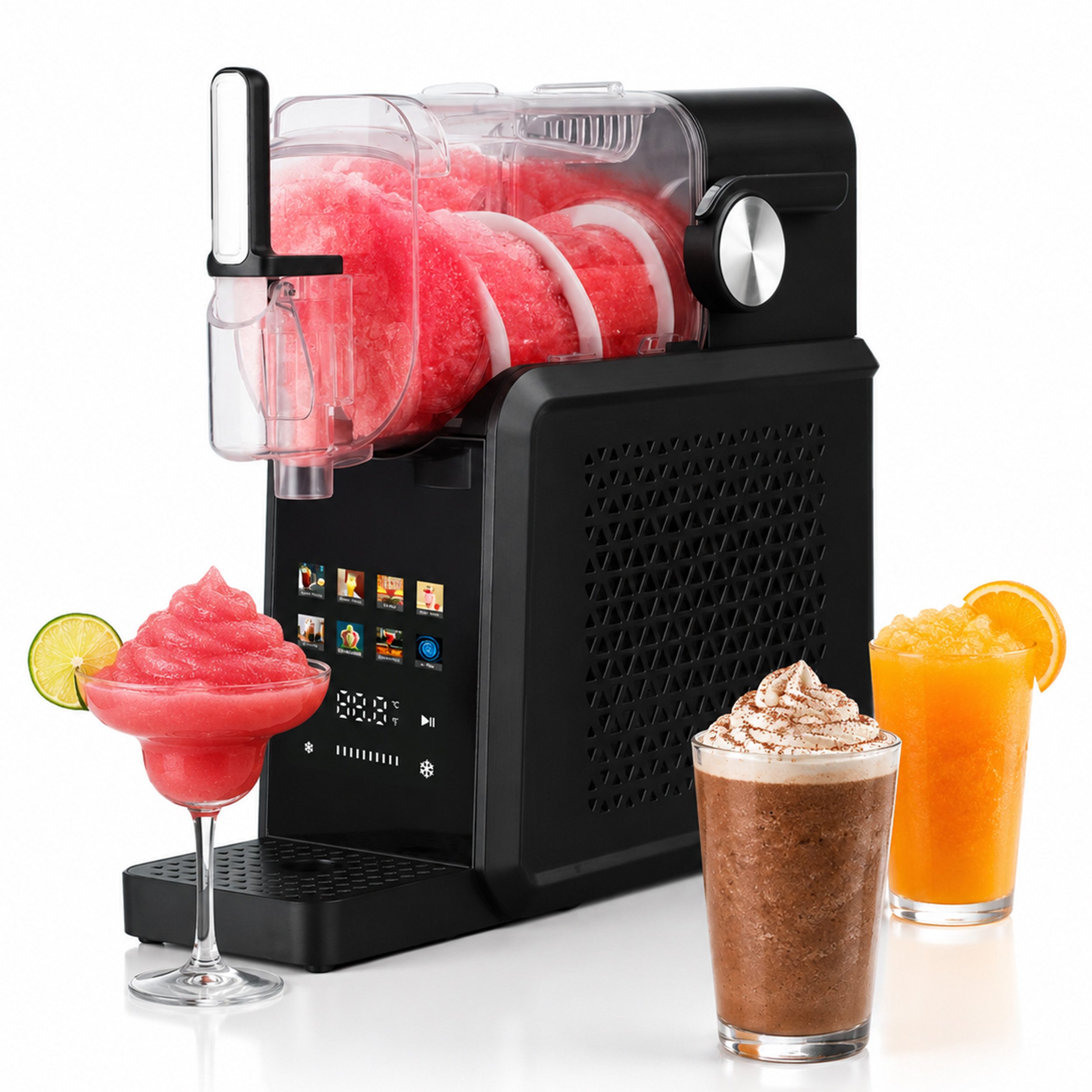 Sinaopus Slush-Eismaschine 8-in-1, Selbstreinigung, ohne Eiswürfel, Eismaschine für Zuhause, 1,8 l, 200 W, Slush Maker für Eiscreme, Frappés, Milchshake, Kaltgetränke
