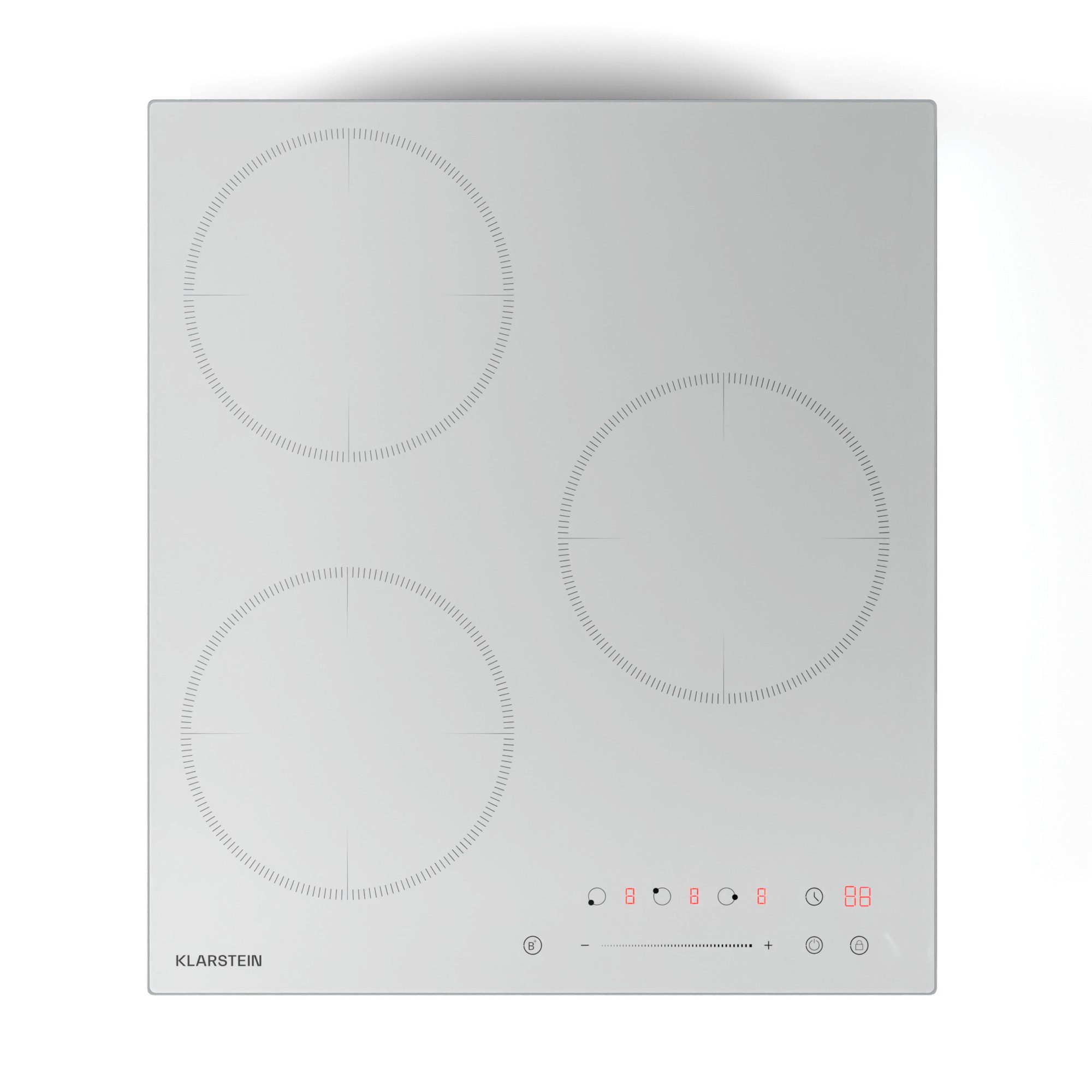Klarstein Induktions-Kochfeld Delicatessa 45 Induktionskochfeld 45 cm 6600W 3 Zonen Slider Boost 10046343, Einbau-Kochfeld autark Glaskeramik 45 cm mit Touch &  – Bild 2 von 5