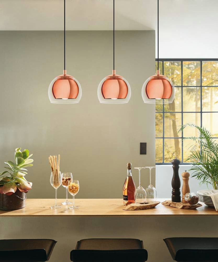 EGLO Hängeleuchte ROCAMAR, ohne Leuchtmittel, Hängeleuchte - Esstischlampe - für Küche, Esszimmer oder Wohnzimmer