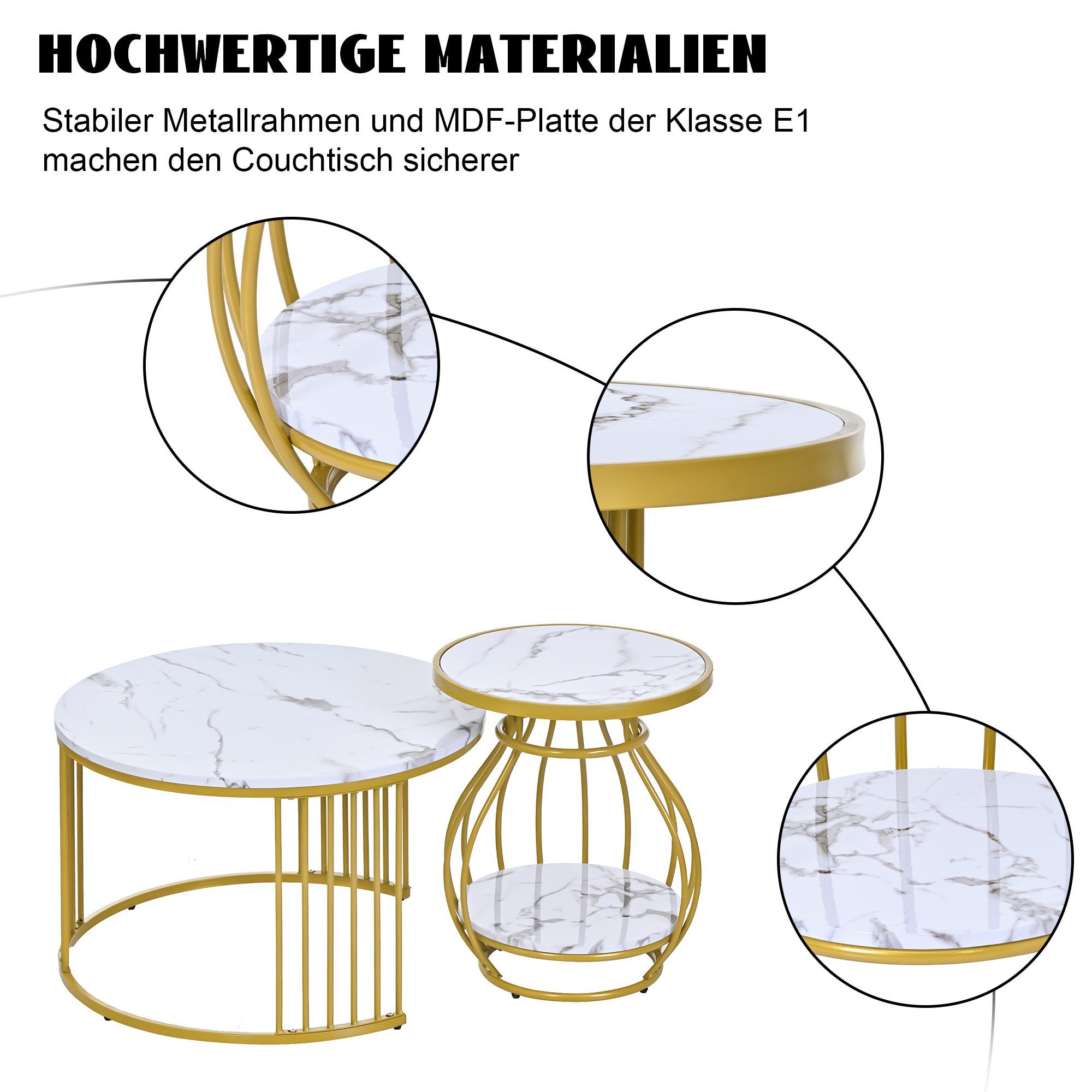 Merax Couchtisch, Wohnzimmnertisch aus Holz, Beistelltisch günstig online kaufen