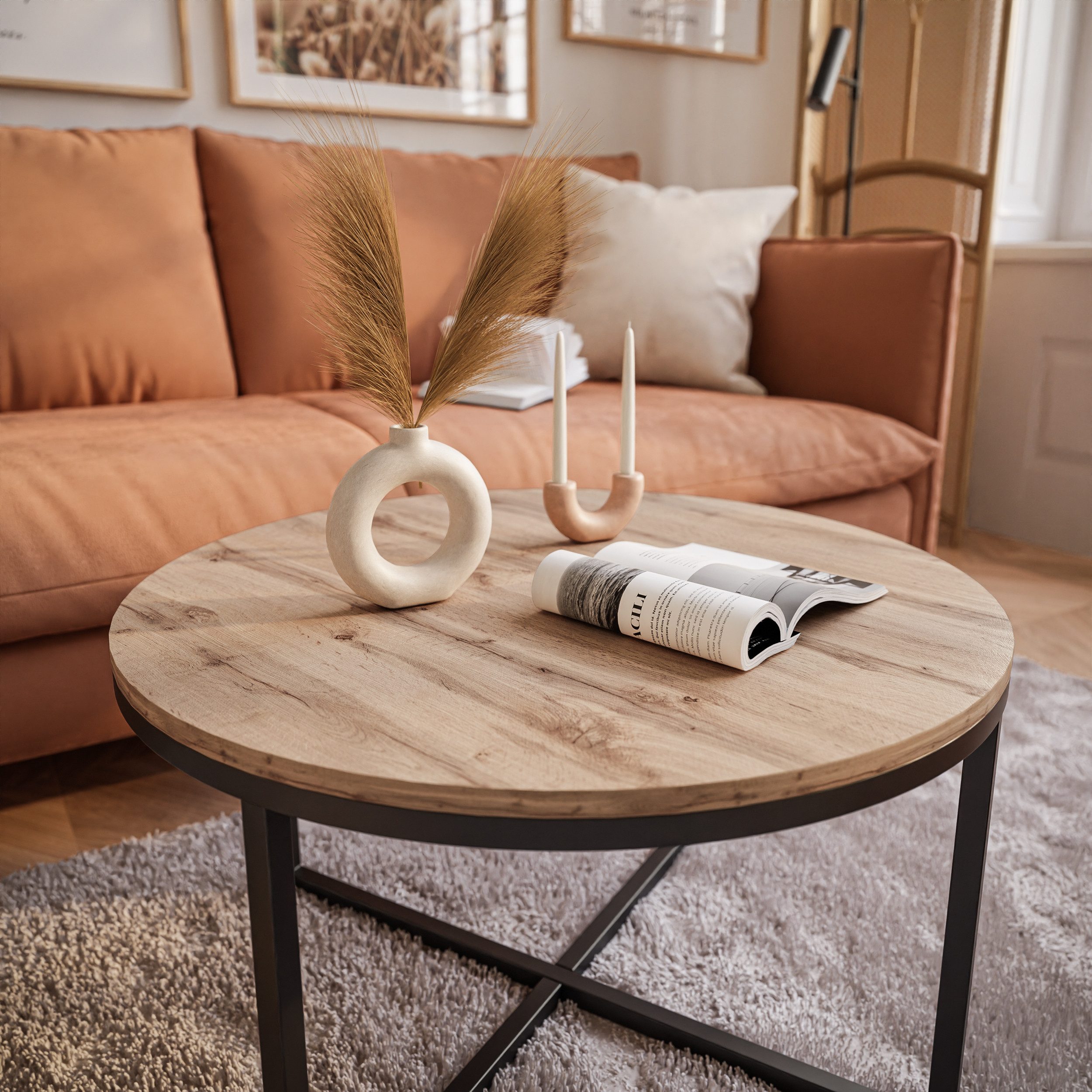 Lookway Couchtisch CIRI-X LOFT (1 Tisch), Durchmesser: ⌀70 cm, Höhe: 45,6 cm – Bild 4 von 5