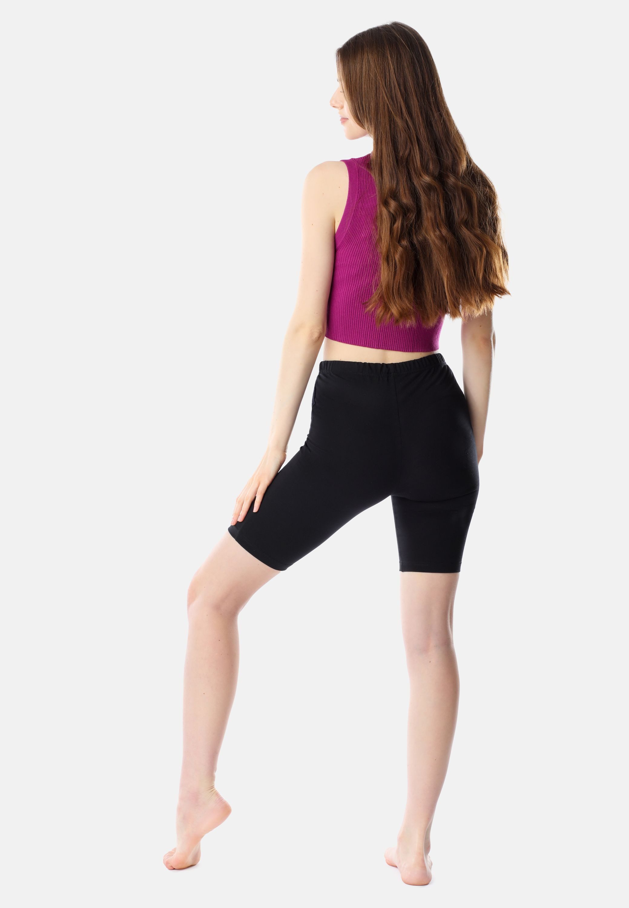 Bellivalini Leggings Damen Kurze Leggings aus Baumwolle BLV50-200 (1-tlg) elastischer Bund