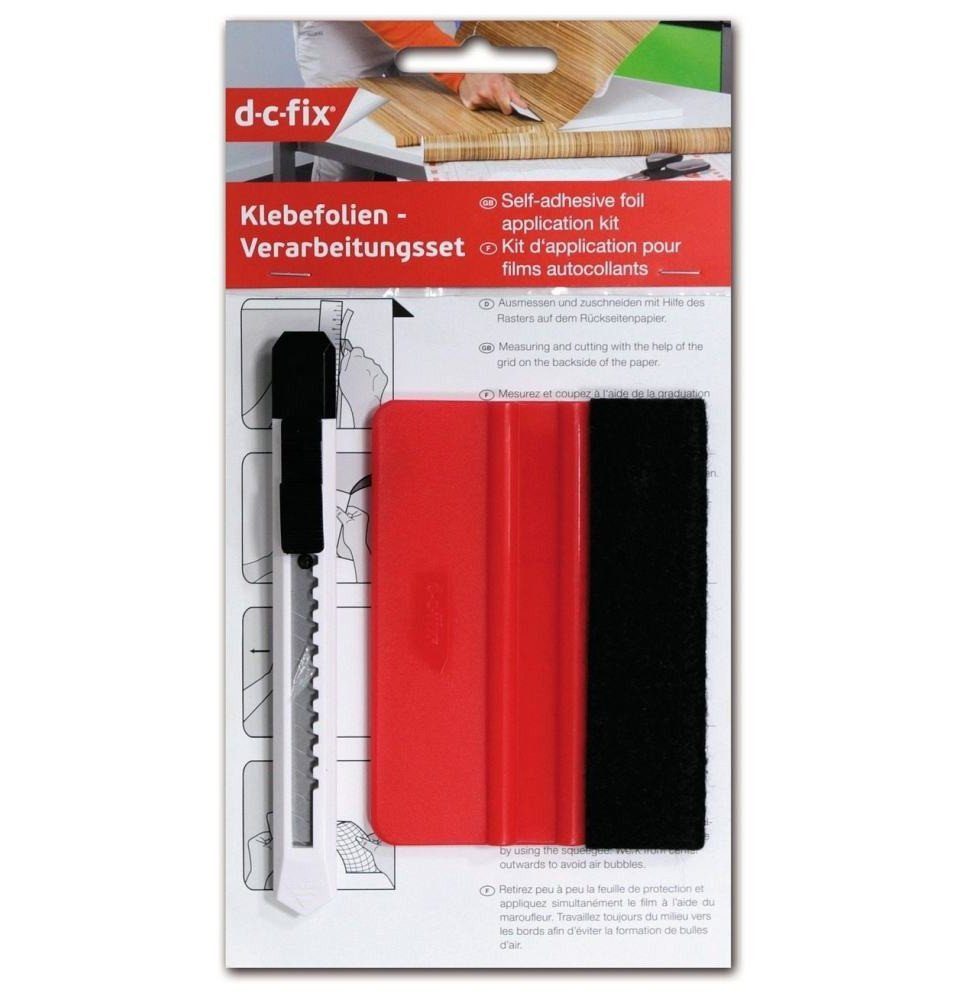 d-c-fix Möbelfolie Verarbeitungsset Montageset für Klebefolien und Fensterfolien, (Rakel für Folie inkl. Cutter-Messer, 1St), Folienrakel mit weicher Filzkante & präzises Cuttermesser