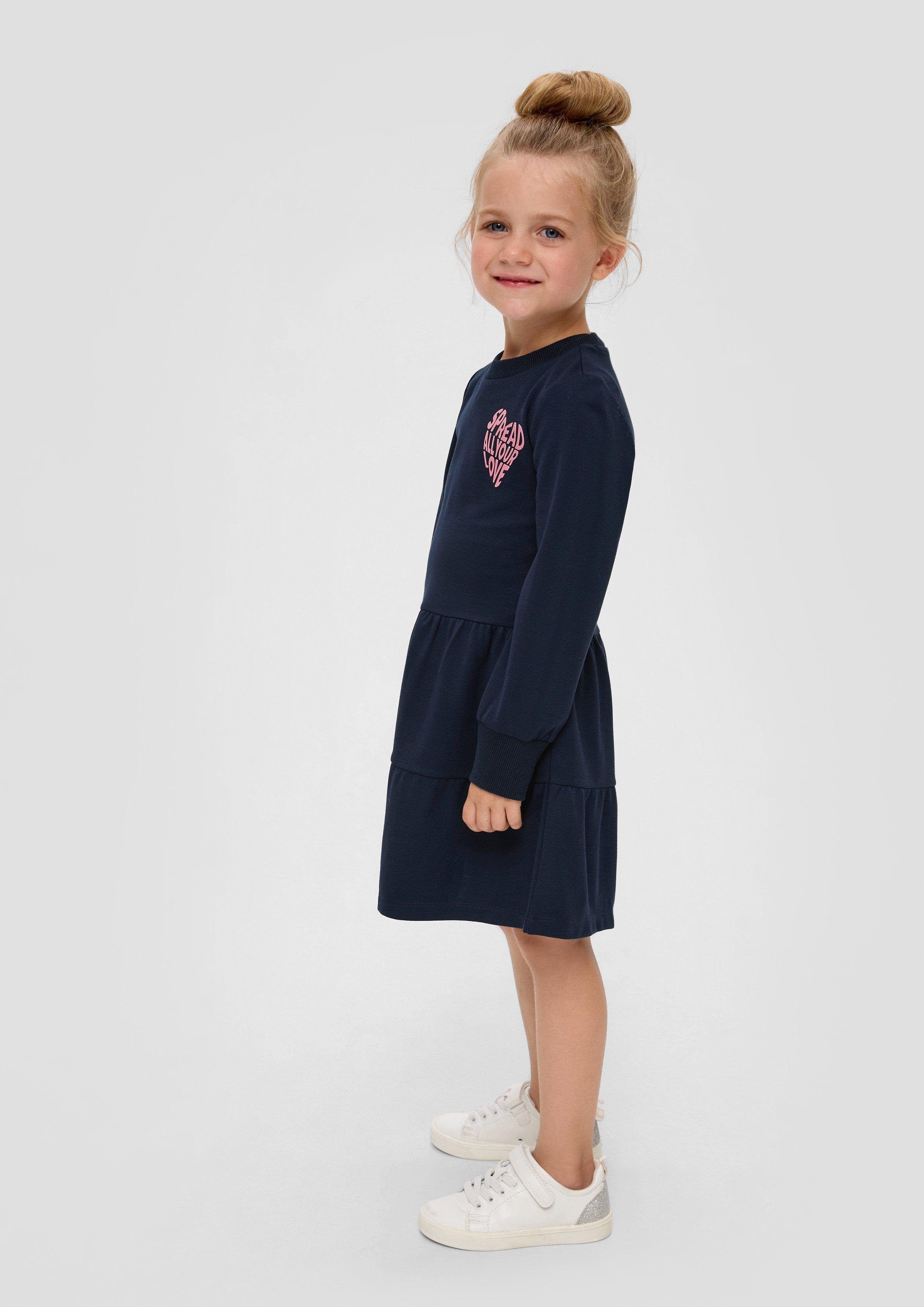 Brust Herz-Schriftzug Junior der mit s.Oliver an Jerseykleid