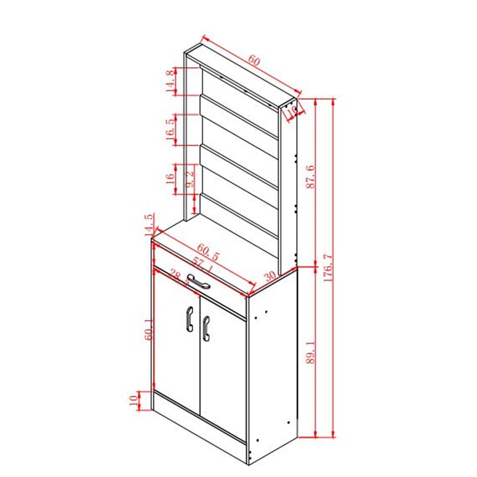 Garderobenschrank Olivia Haushaltsschrank HTI-Living Garderobenschrank