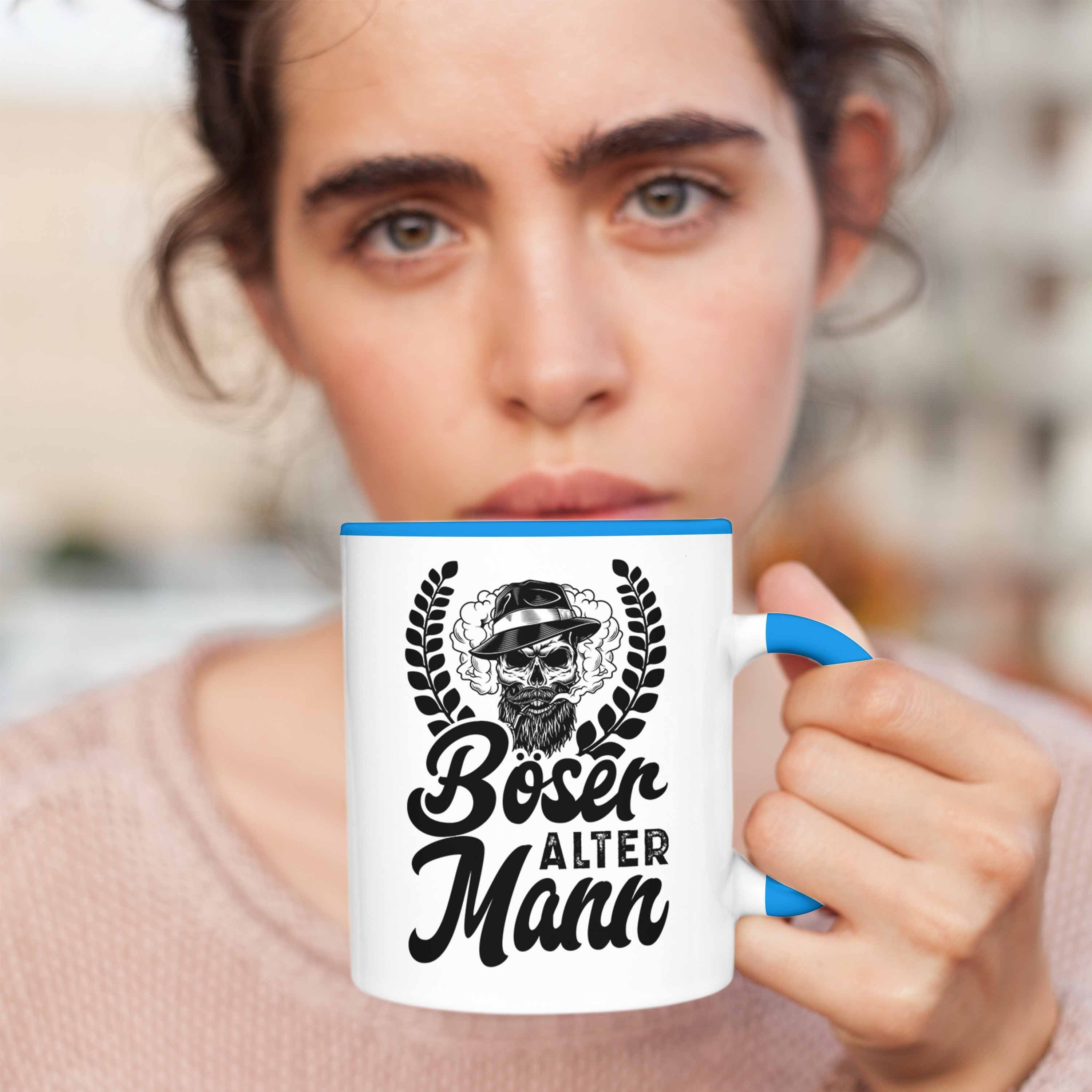 Tasse Lustiger - Mann Gag Tasse Geschenk Onkel Trendation Trendation Böser Alter Blau Opa