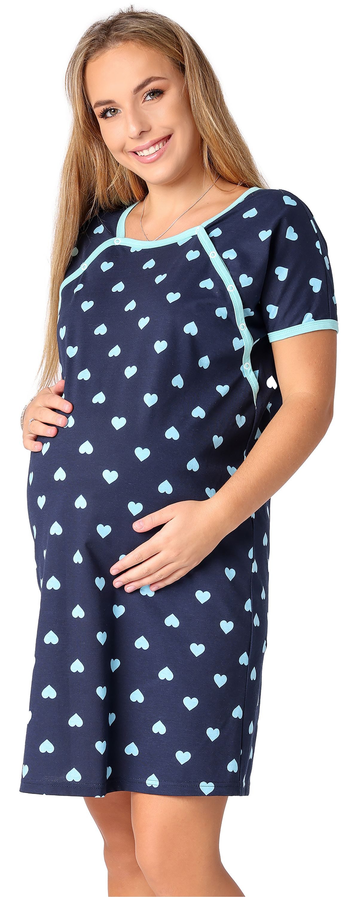 Be Mammy Umstandsnachthemd Damen Nachtkleid Umstandsmode günstig online kaufen