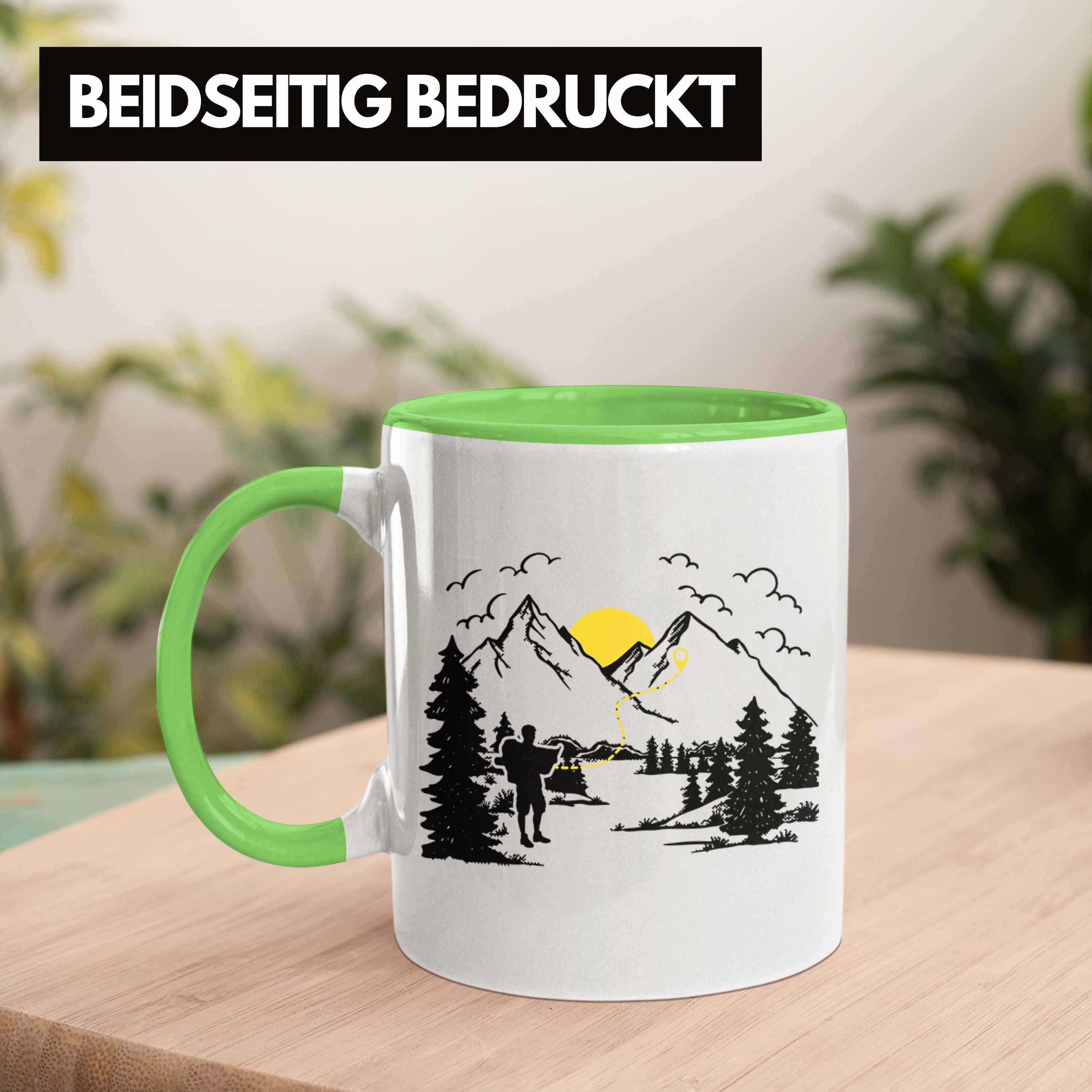 Grün GPS-Schnitzeljag - Trendation Geocaching Geocacher Geschenkidee Geburtstag Trendation Geschenk Pfadfinder Tasse Tasse