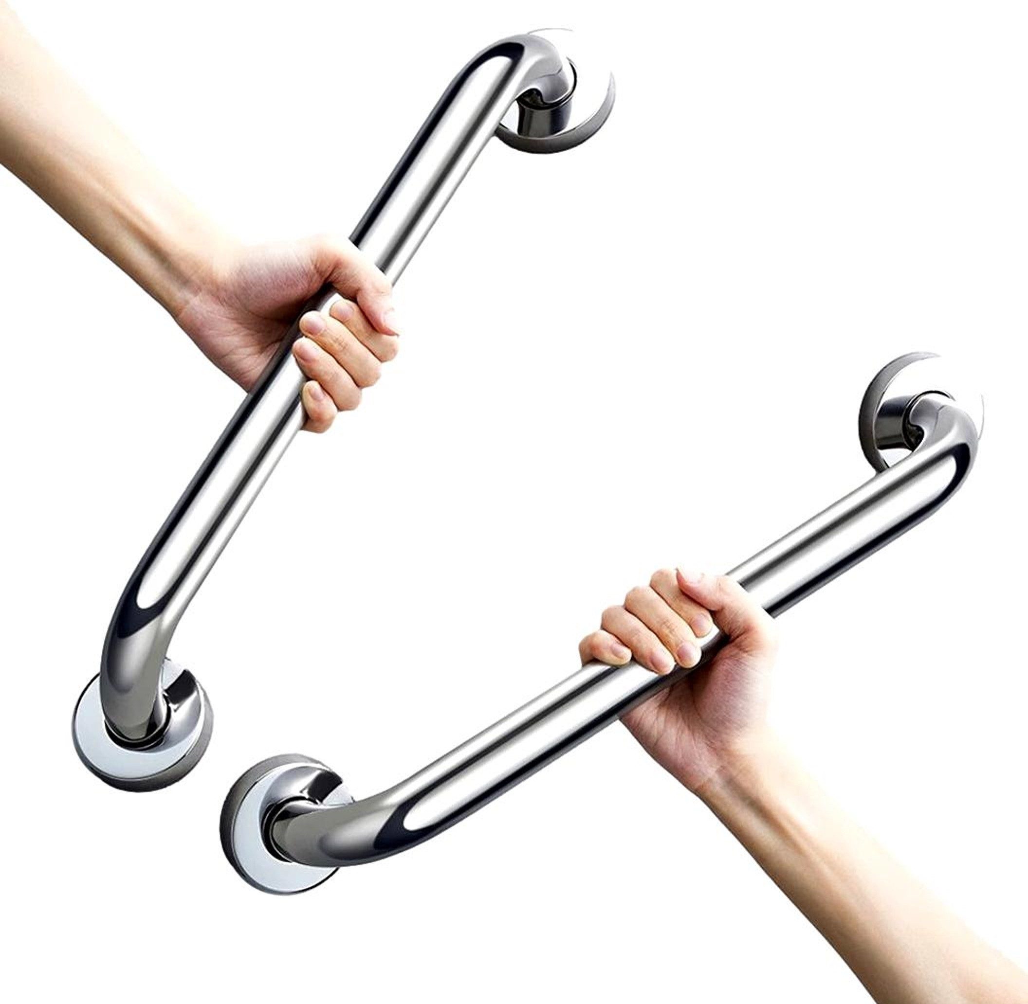 BAYLI Badewannengriff 2er Set Badezimmer Haltegriff Edelstahl - 60 cm Sicherheitsgriffe für