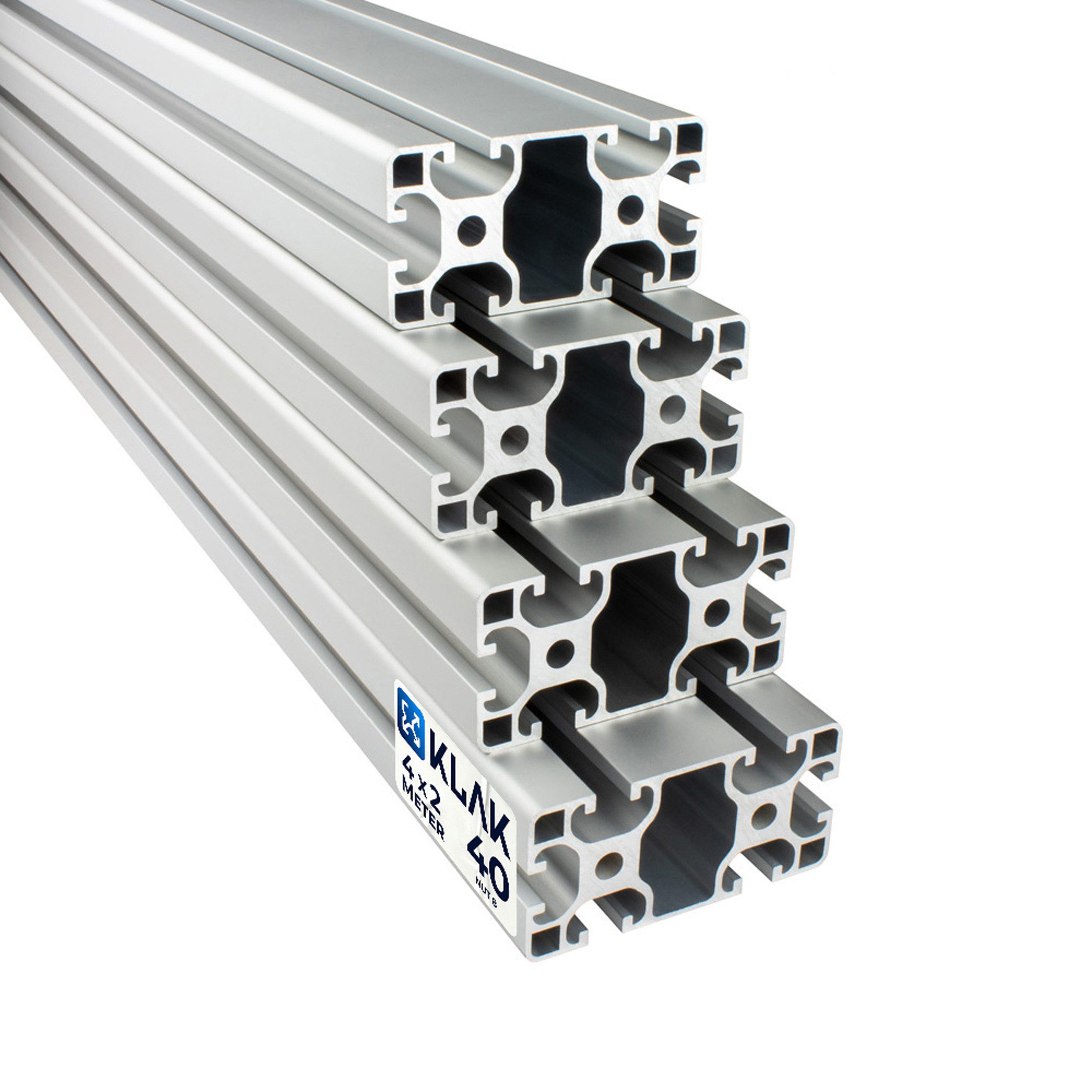 KLAK Profil KLAK 40/80 - 4x Aluprofil 40x80mm 2m System, Montageprofil Typ-I Nut8 (Set)