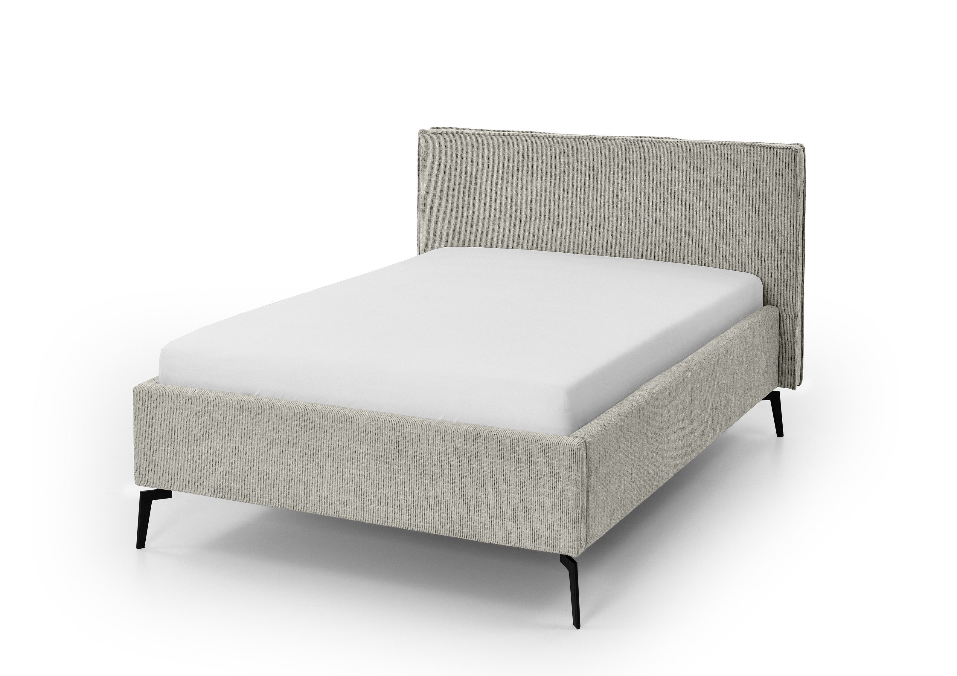 freiraum Polsterbett Riva, Liegefläche 140x200 cm, Greige, Stellmaß: 165x112x216cm (BxHxT)