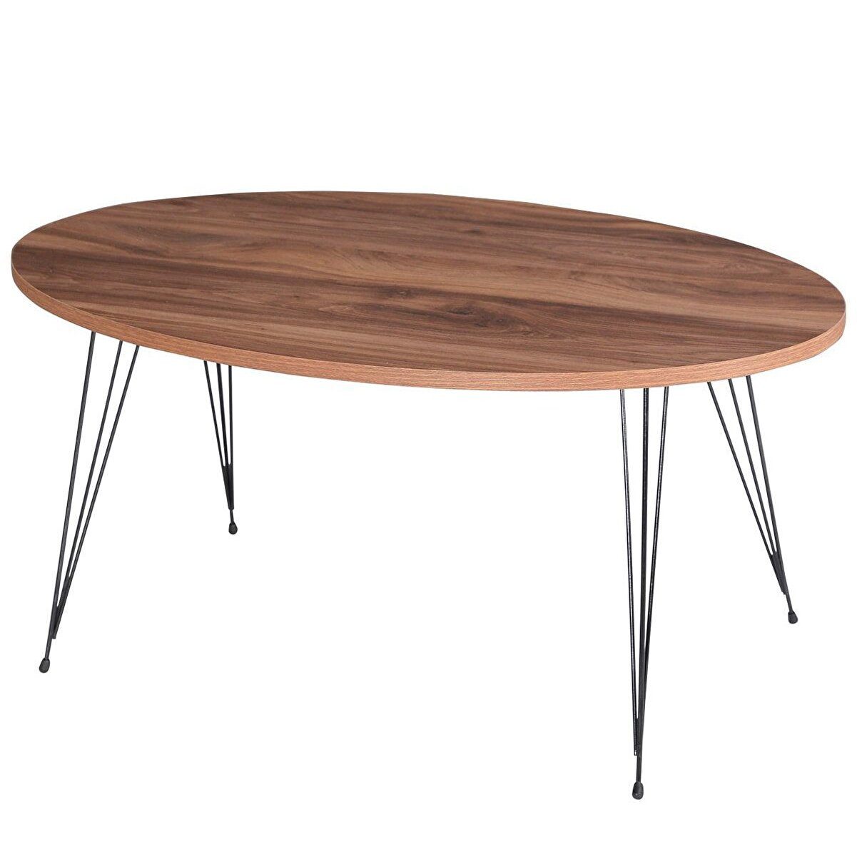 en.casa Couchtisch (1-St), oval, melaminbeschichtet, Metallbeine 89322089 günstig online kaufen