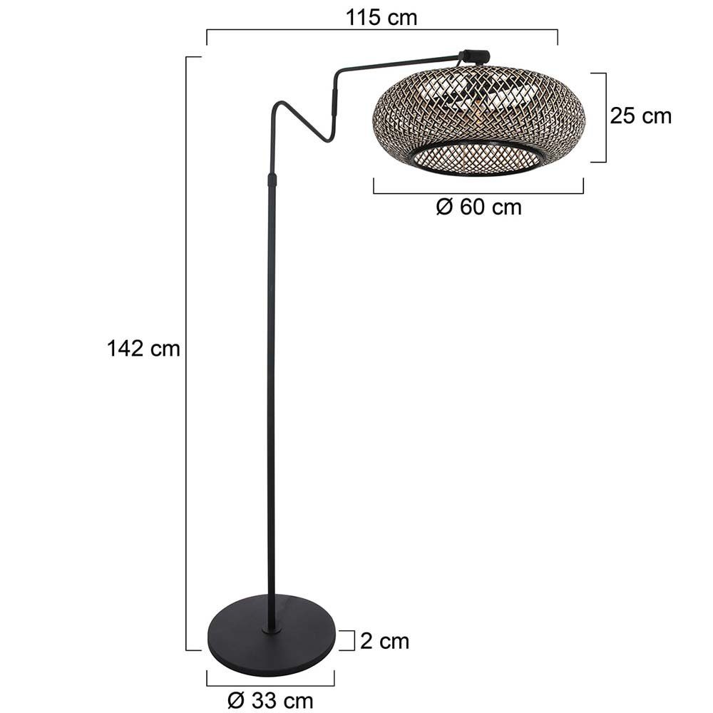 Stehlampe, Steinhauer Standlampe LIGHTING Schlafzimmerlampe Stehleuchte Wohnzimmerleuchte Bambus