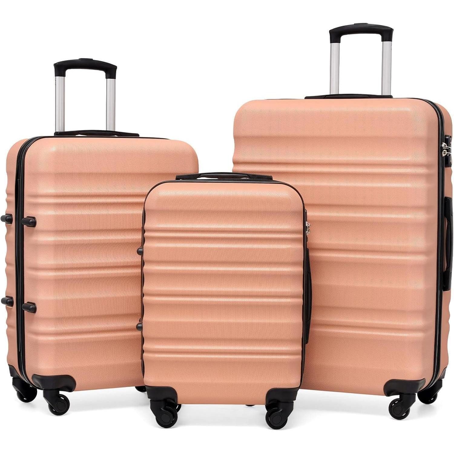Kofferset Hartschalen-Koffer Trolley Reisekoffer TSA-Schloss 4 Rollen