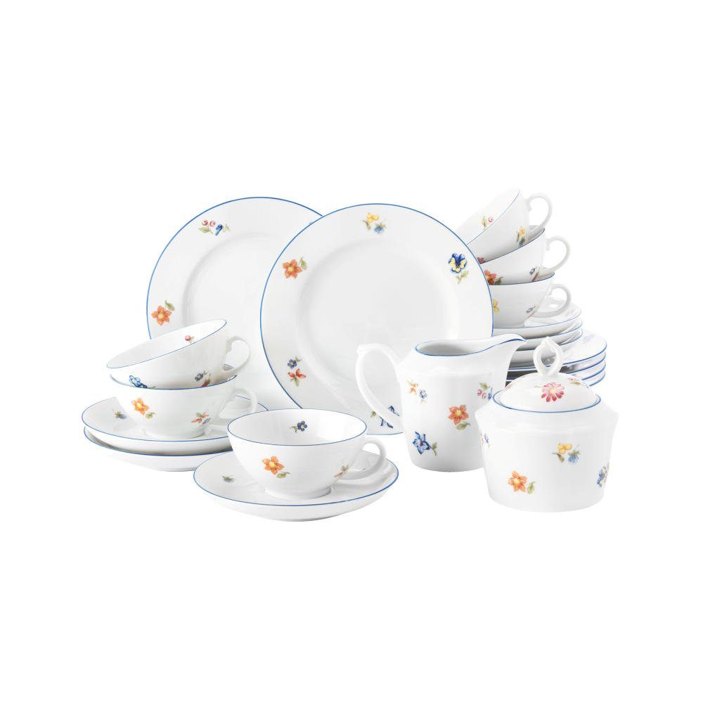 Seltmann Weiden Teeservice 20-teilig Bunt (20-tlg), 6 Personen, Porzellan