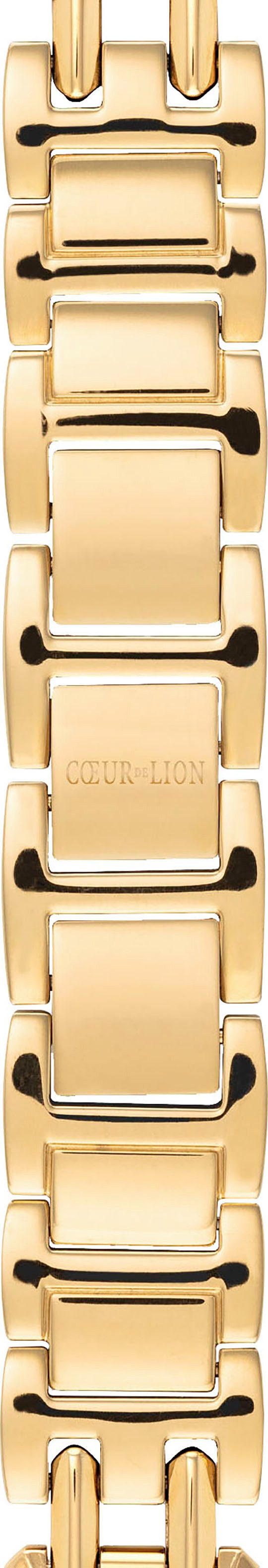 COEUR DE LION Quarzuhr Iconic Cube Spikes Statement 7662/74-1616, Armbanduhr, Damenuhr, Edelstahlarmband, analog