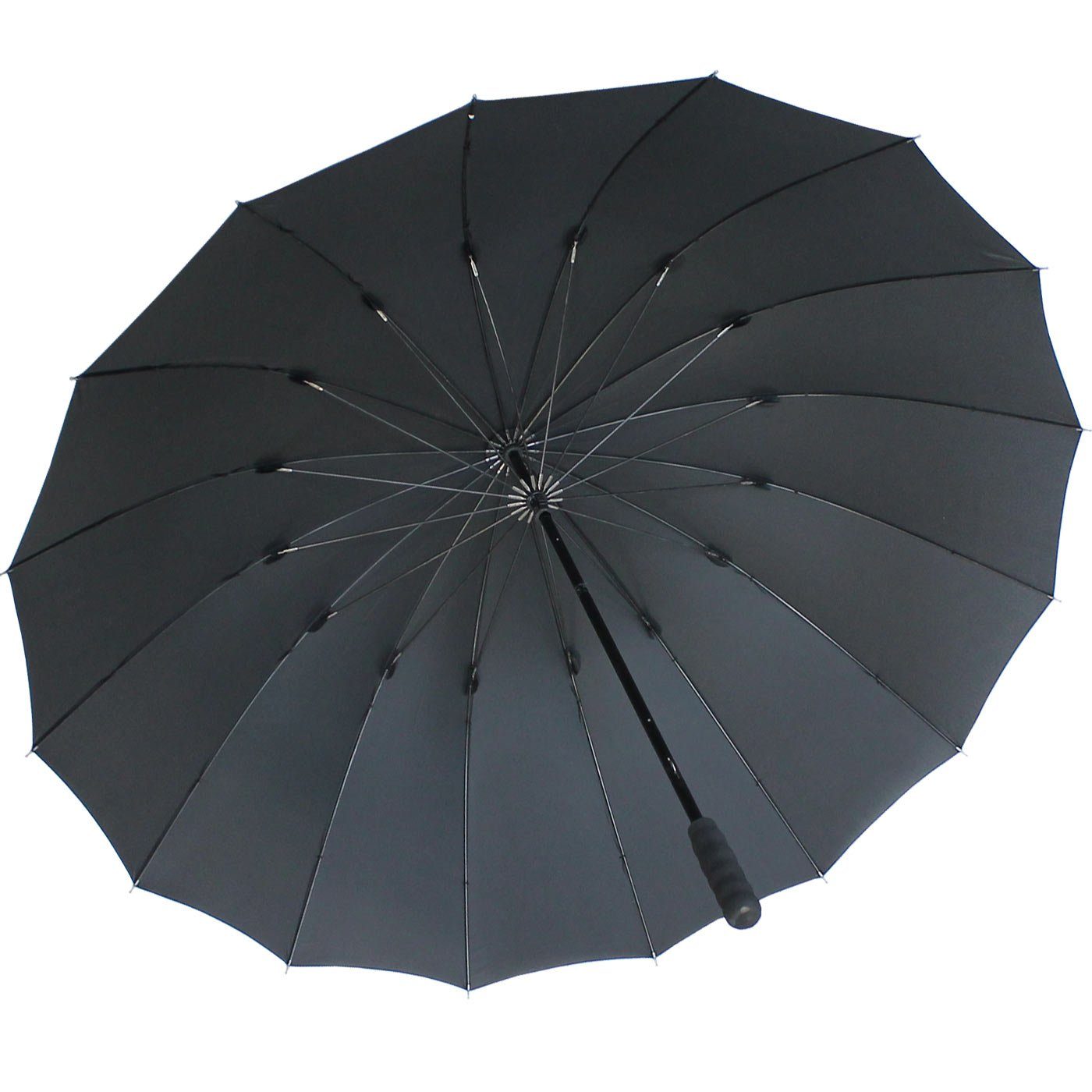 iX-brella Stockregenschirm XXL 130 cm Durchmesser Golf-Partnerschirm, 16-teiliges Dach, mit leichtem Fiberglasgestell – Bild 5 von 5
