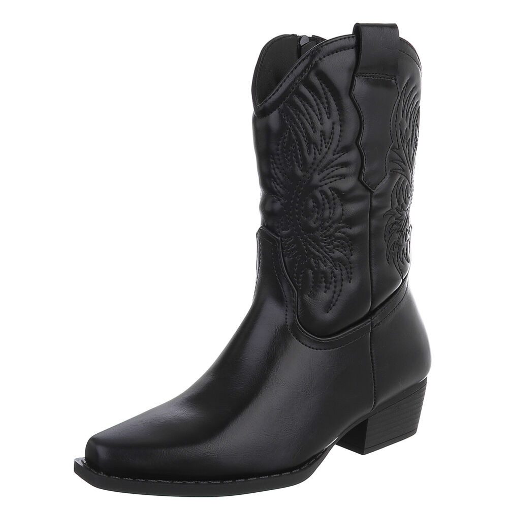Ital-Design Cowboystiefel mit Stickdesign für Damen, günstig online kaufen