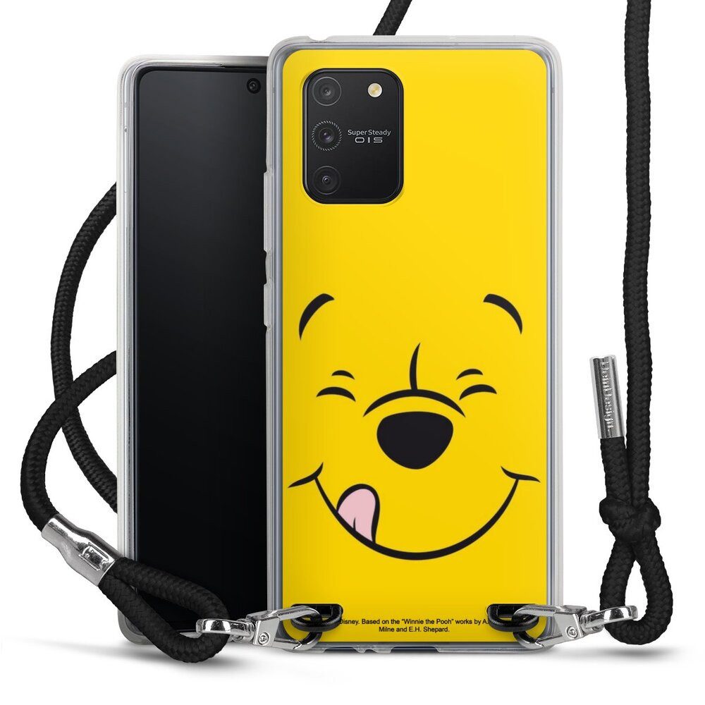 DeinDesign Handyhülle Winnie Puuh Offizielles Lizenzprodukt Disney Puuh Closeup, Samsung Galaxy S10 Lite Handykette Hülle mit Band Case zum Umhängen