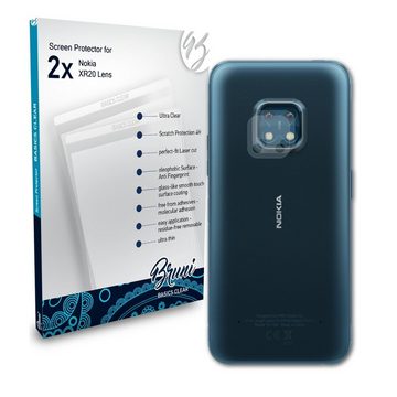 Bruni Schutzfolie Glasklare Displayschutzfolie für Nokia XR20 Lens, (2 Folien), praktisch unsichtbar