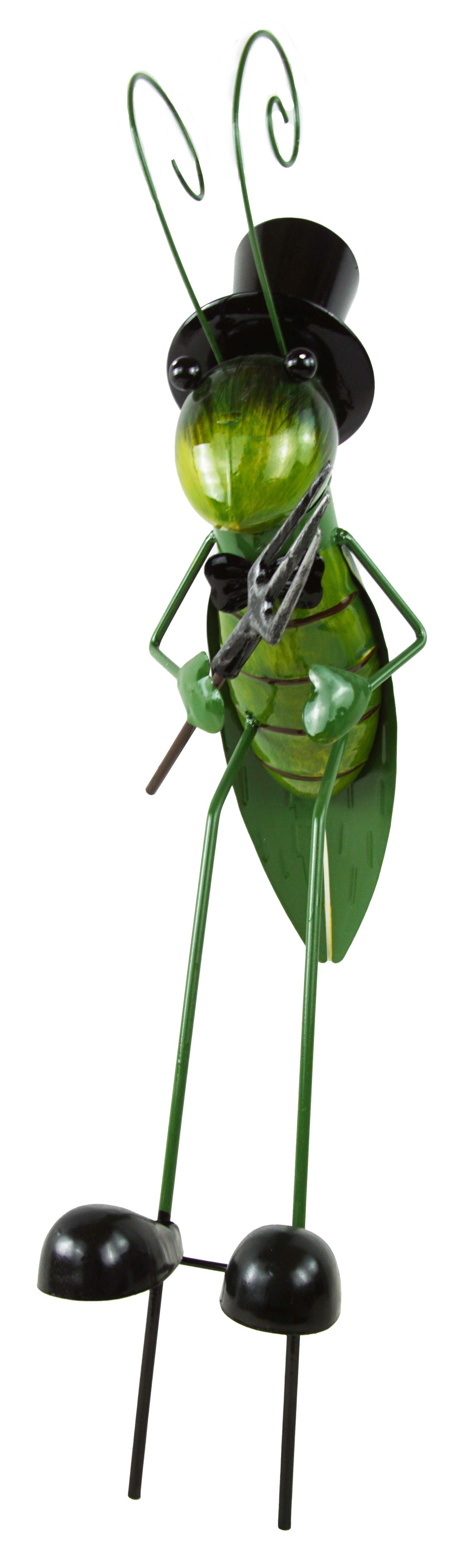 Holzwurm GmbH Gartenstecker Gartenstecker Grashüpfer (1-St) Gartenstecker, Höhe ca. 65 cm, Grashüpfer