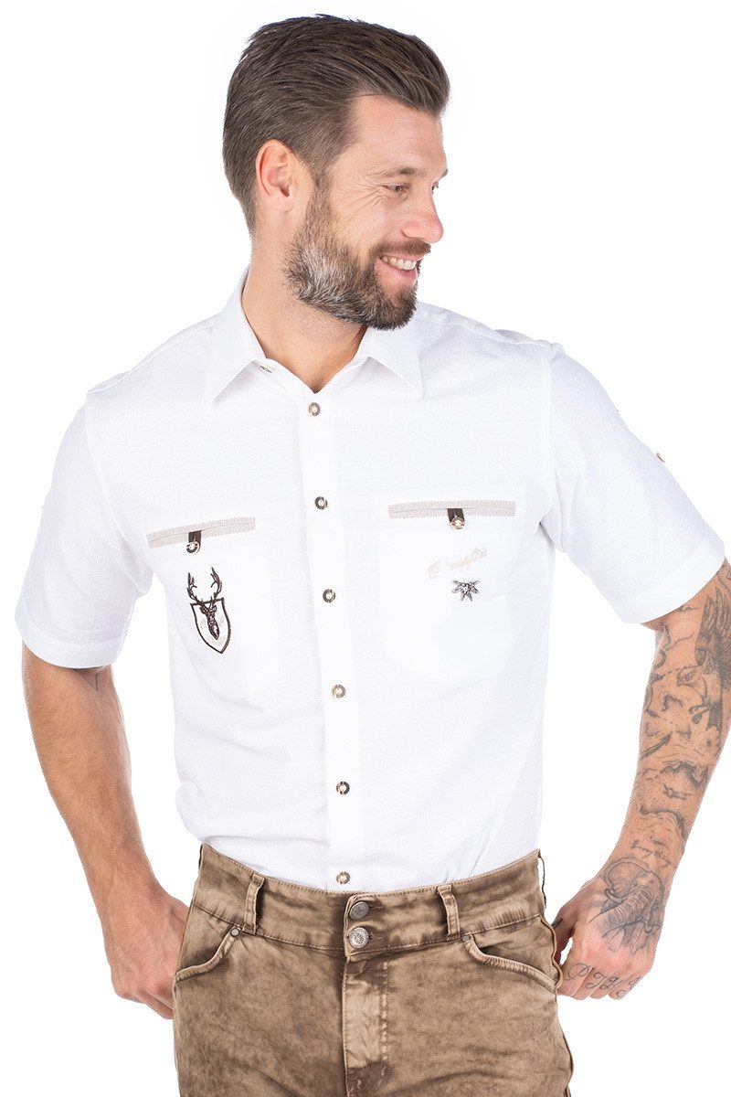 Orbis Textil GmbH & Co. KG Trachtenhemd Trachtenhemd - ANDREAS - weiß günstig online kaufen