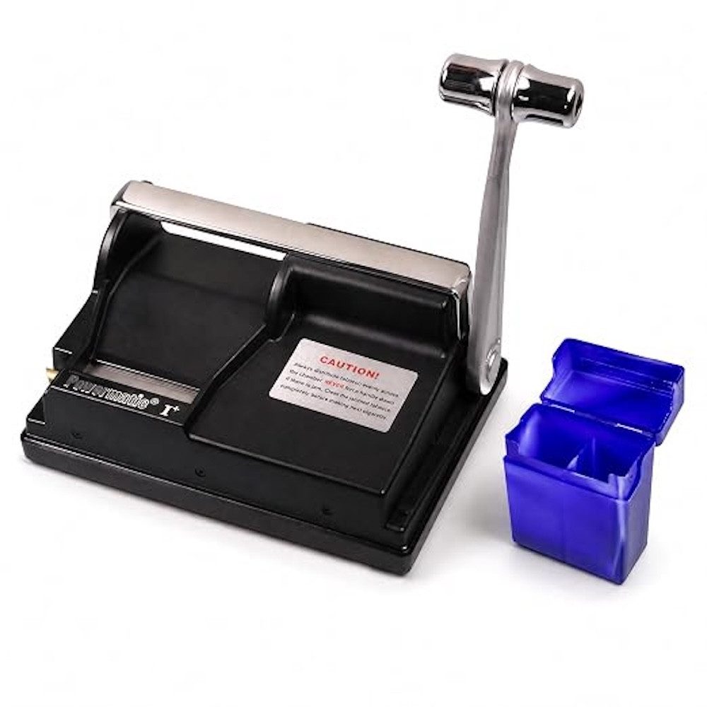 LK Trend & Style Tischdrehmaschine Powermatic I+ Elite Zigarettenzubereiter mit Zubehör, (Dazu eine XXL Zigarettenbox - mehr Vorrat, Ordnung), eine der besten Zigarettenfertiger auf dem Markt