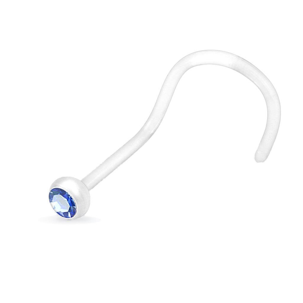 viva-adorno Nasenpiercing gebogen 0,8mm Nasenstecker Bioflex günstig online kaufen