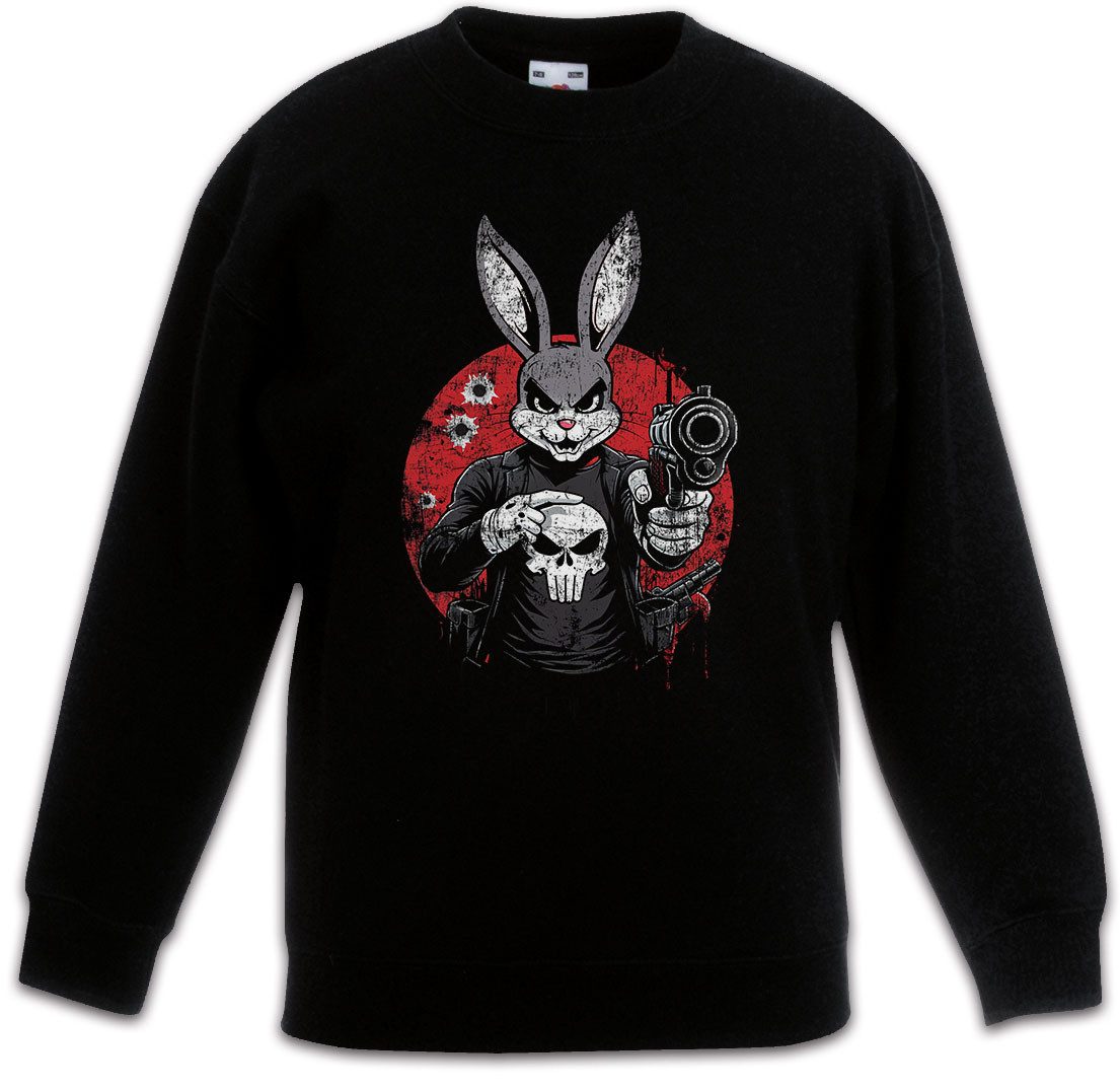 Sweatshirt Vigilante Bunny Kinderpullover Skull Logo Toon Cartoon Comic Wild