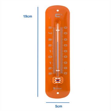 Lantelme Gartenthermometer Retro Gartenthermometer, 1-tlg., farbig aus Metall