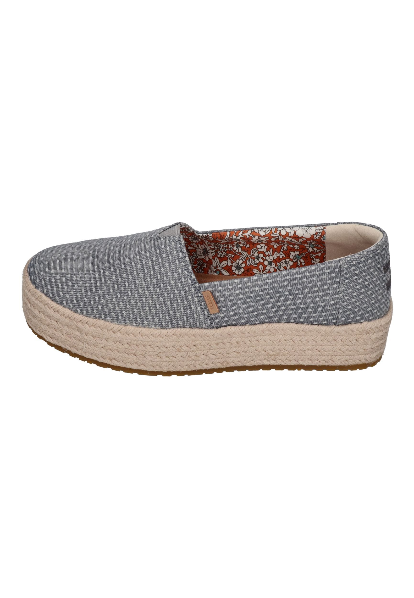 TOMS VALENCIA Espadrille Niagara Mist Chambray Dot