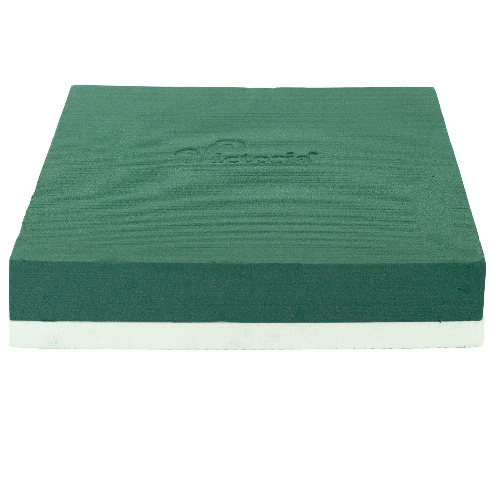 Creativery Bastelmoos, Nass Steckschaum Eckig 30x6cm auf Hartschaumunterlage 1 Stück