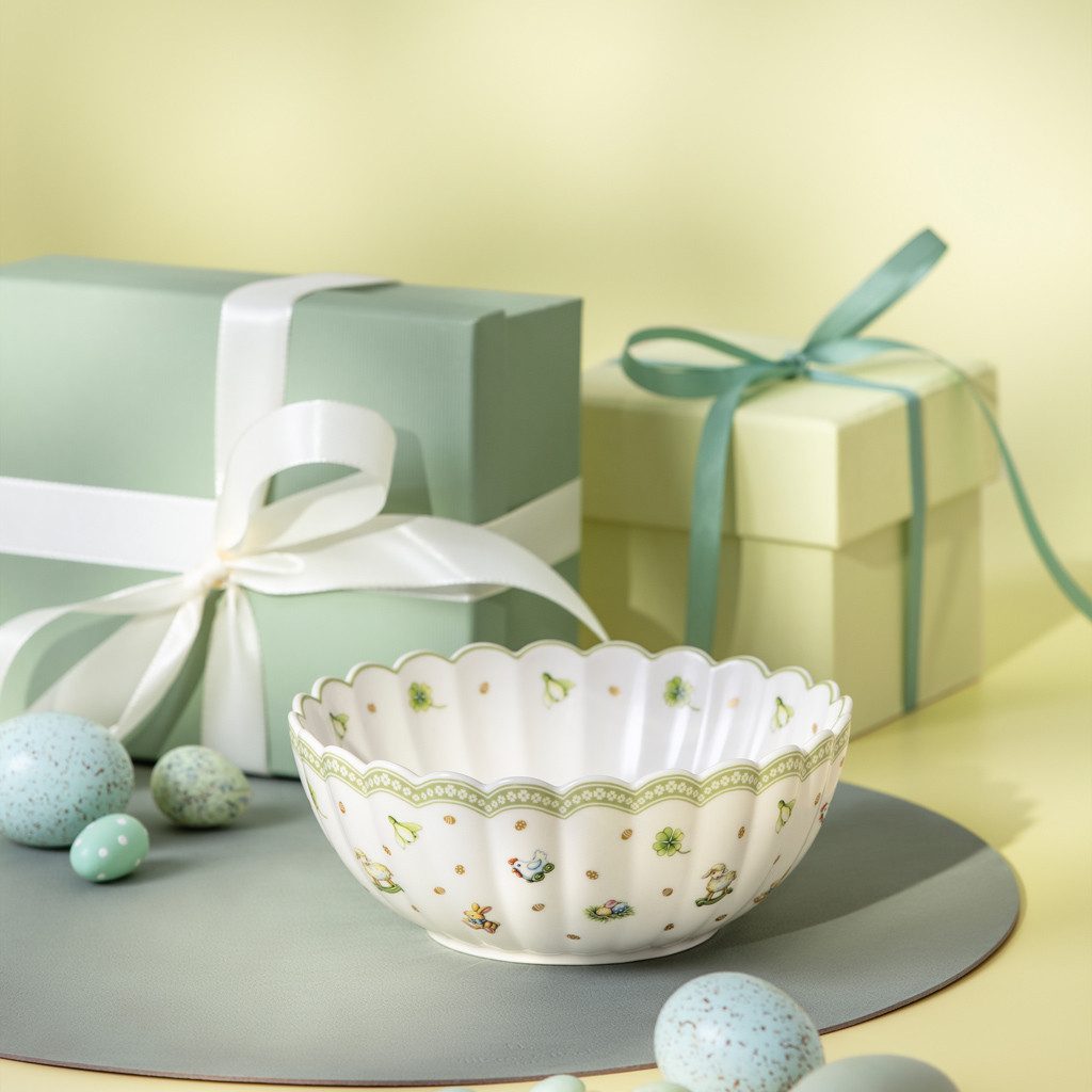 Villeroy & Boch Müslischale Easter Delight Müslischale 17,5x7cm, Porzellan, (1-tlg), Premium Porcelain, 1 Stck, Handw., mikrow.sicher